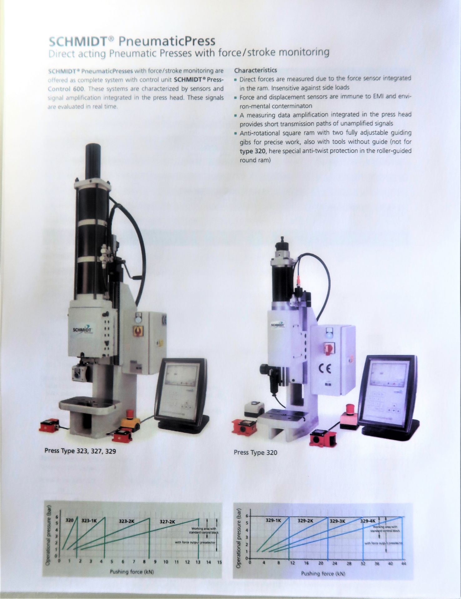 Schmidt Model 329-410031 7,000 LB Pneumatic Press, S/N 4-007-06, New 2006 - Image 7 of 7