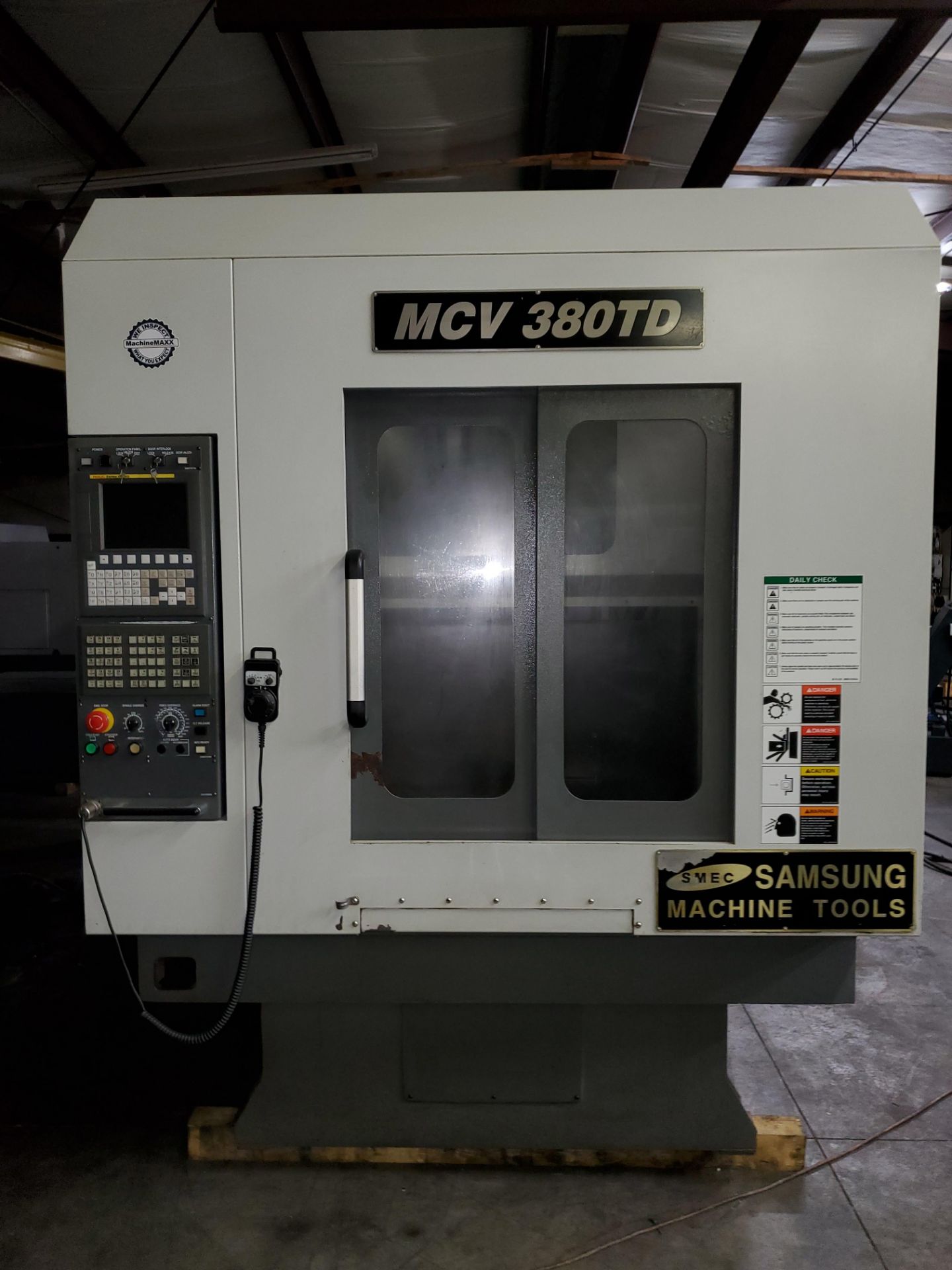 2013 Samsung MCV 380TD CNC Vertical Machining Center, SN 121380009