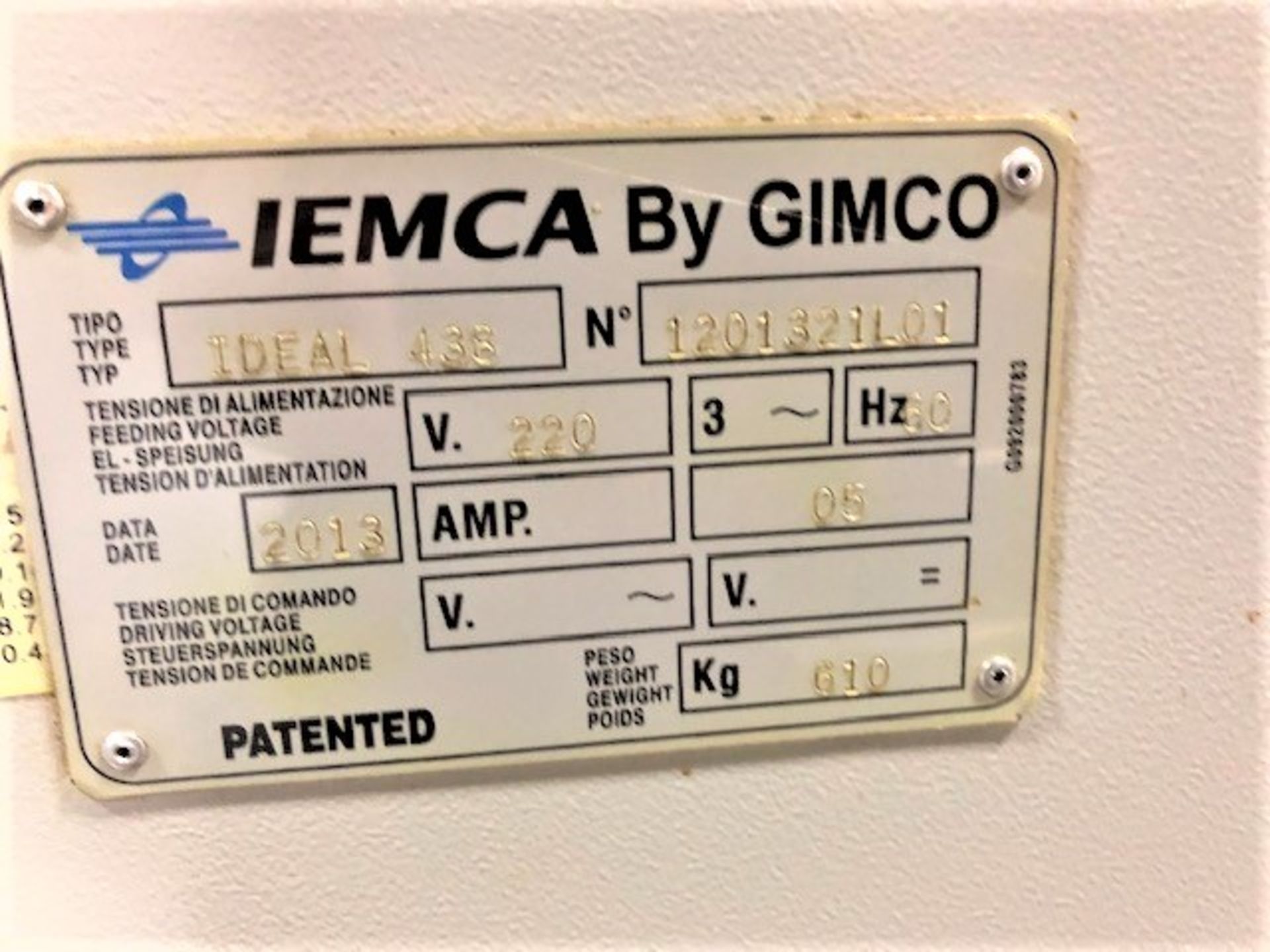 Iemca Ideal 438 Magazine Type Automatic Bar Feed, S/N 1201321Lo1, New 2013 - Image 5 of 5