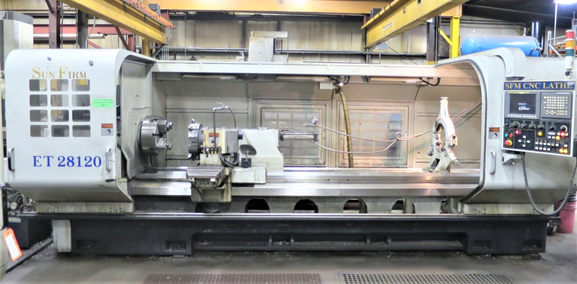 28"x120" Sunfirm 2-Axis CNC Flat Bed Turning Center Lathe, S/N 21232, New 2012 - Image 17 of 20