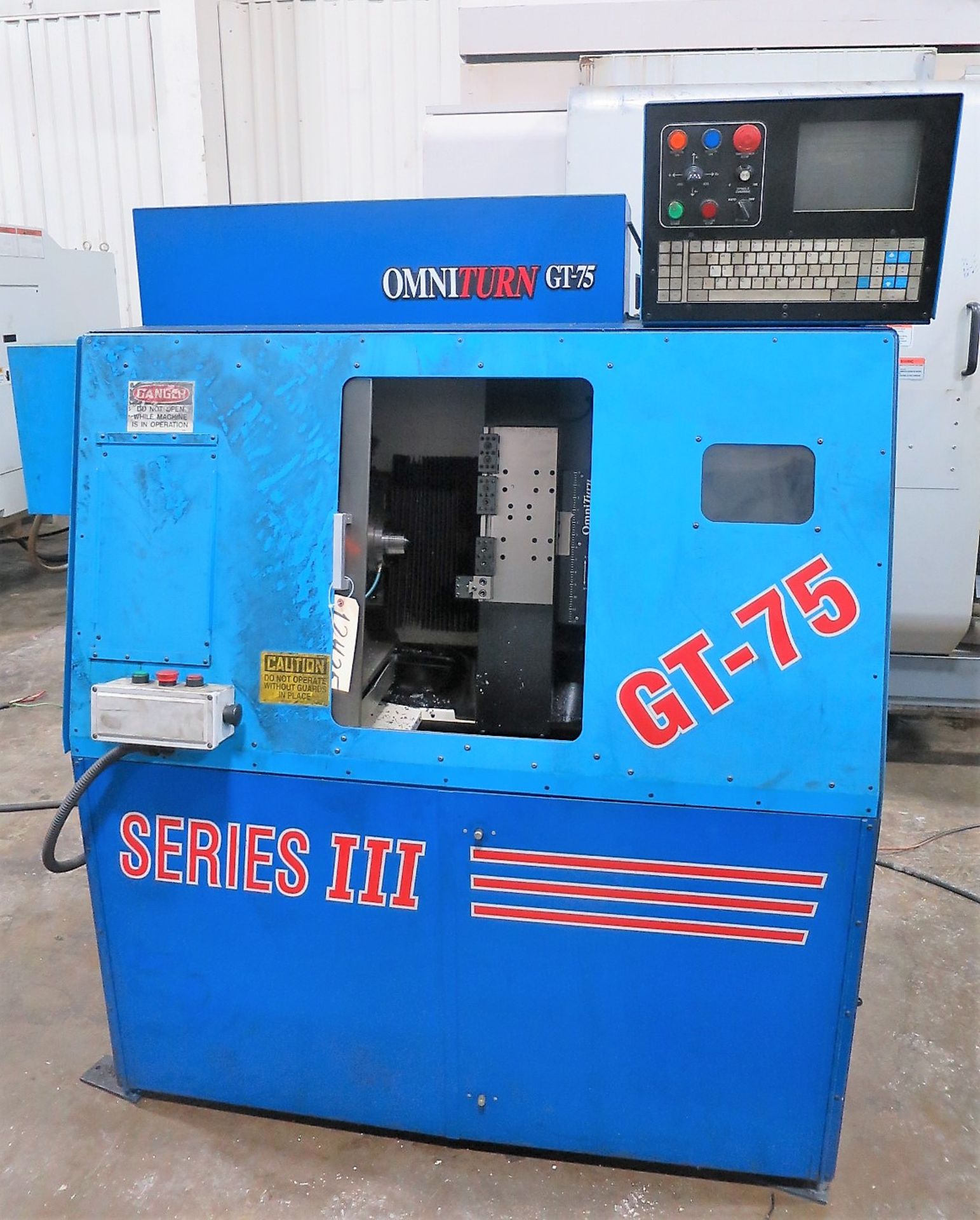 Ominiturn GT-75 III 3-Axis CNC Gang Type Tooling Lathe, S/N X3610, New 2001