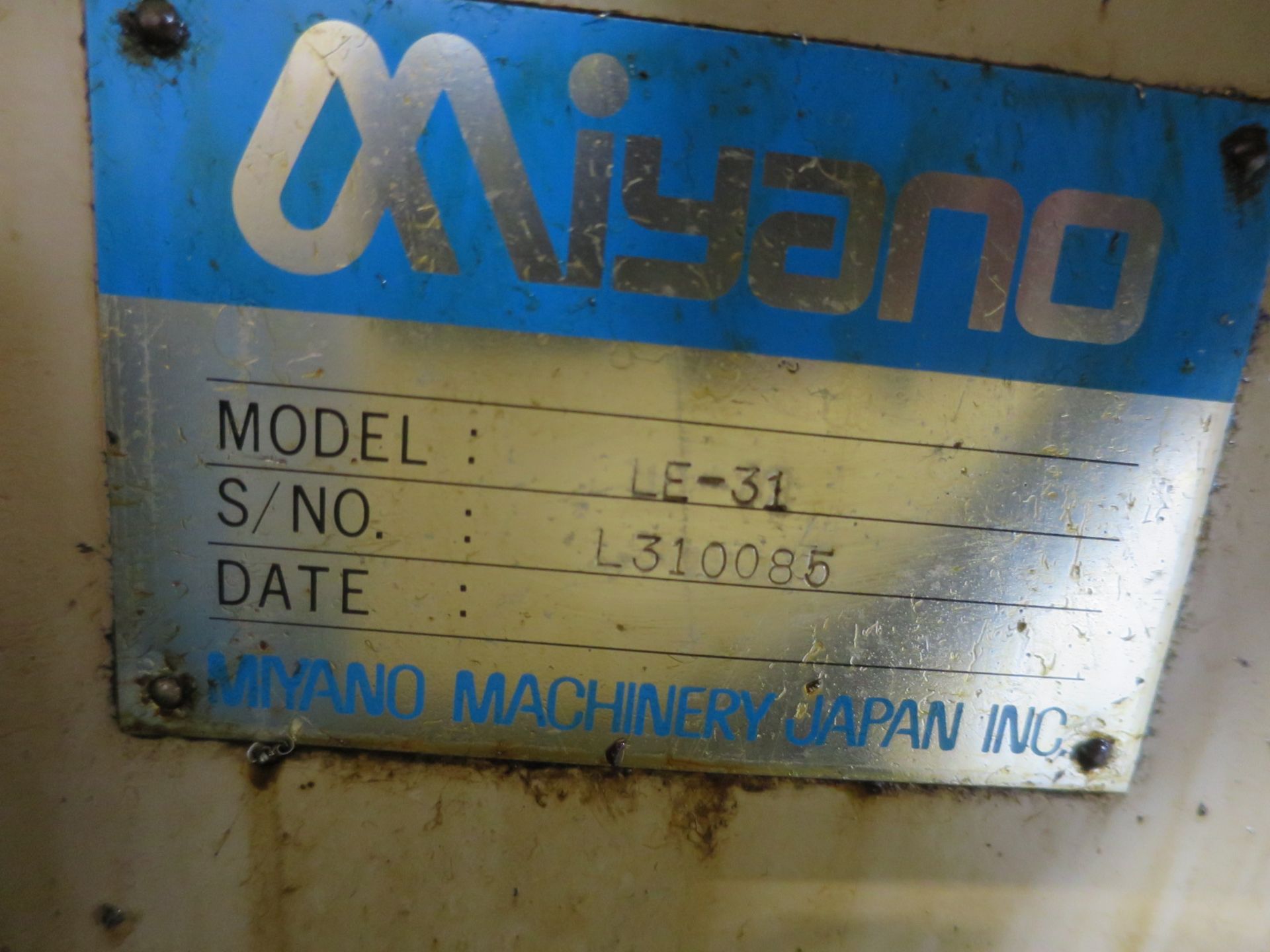 Miyano LE-31 CNC Lathe, S/N L310085 - Image 7 of 8