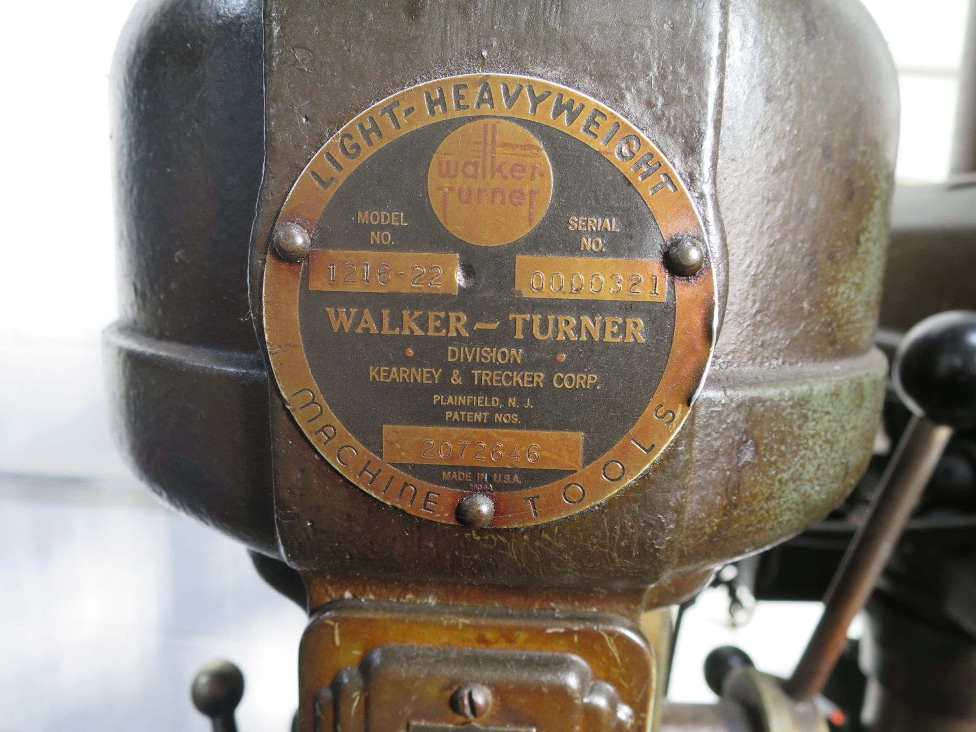 Dual Head Walker Turner Drill Press Model 1216-22, SN 321, 320 - Image 4 of 5