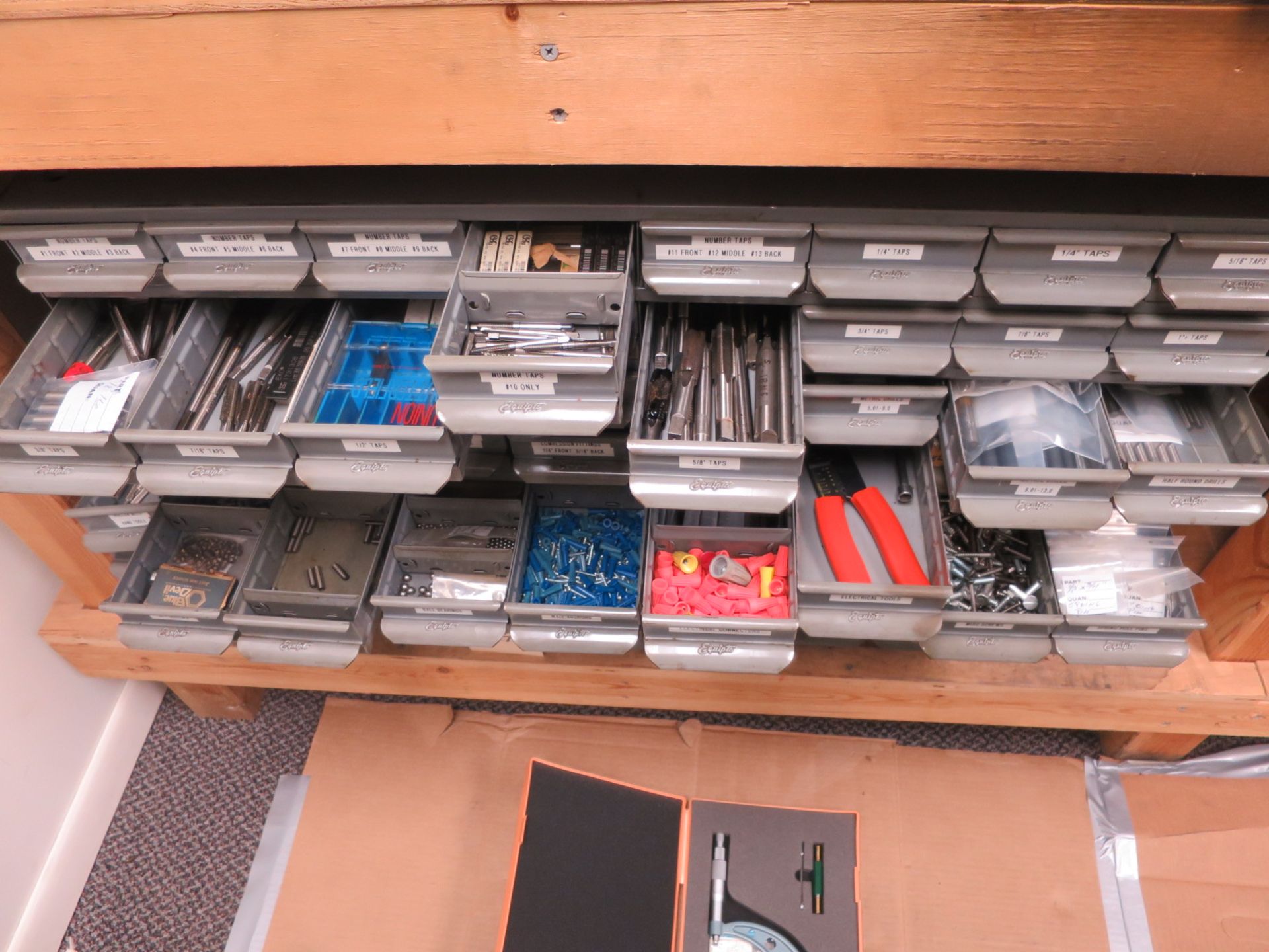 Cubby Bin Cabinet with Taps, Fittings, and Hardware - Image 2 of 3