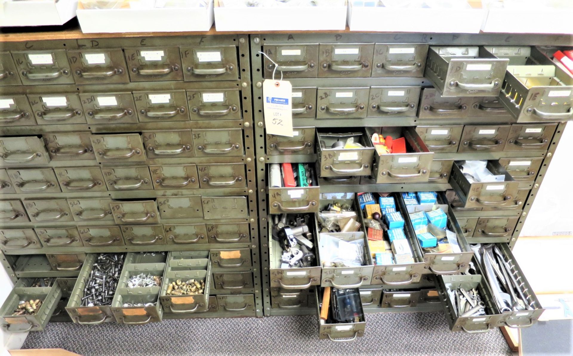 Cubby Bin Cabinets with Contents