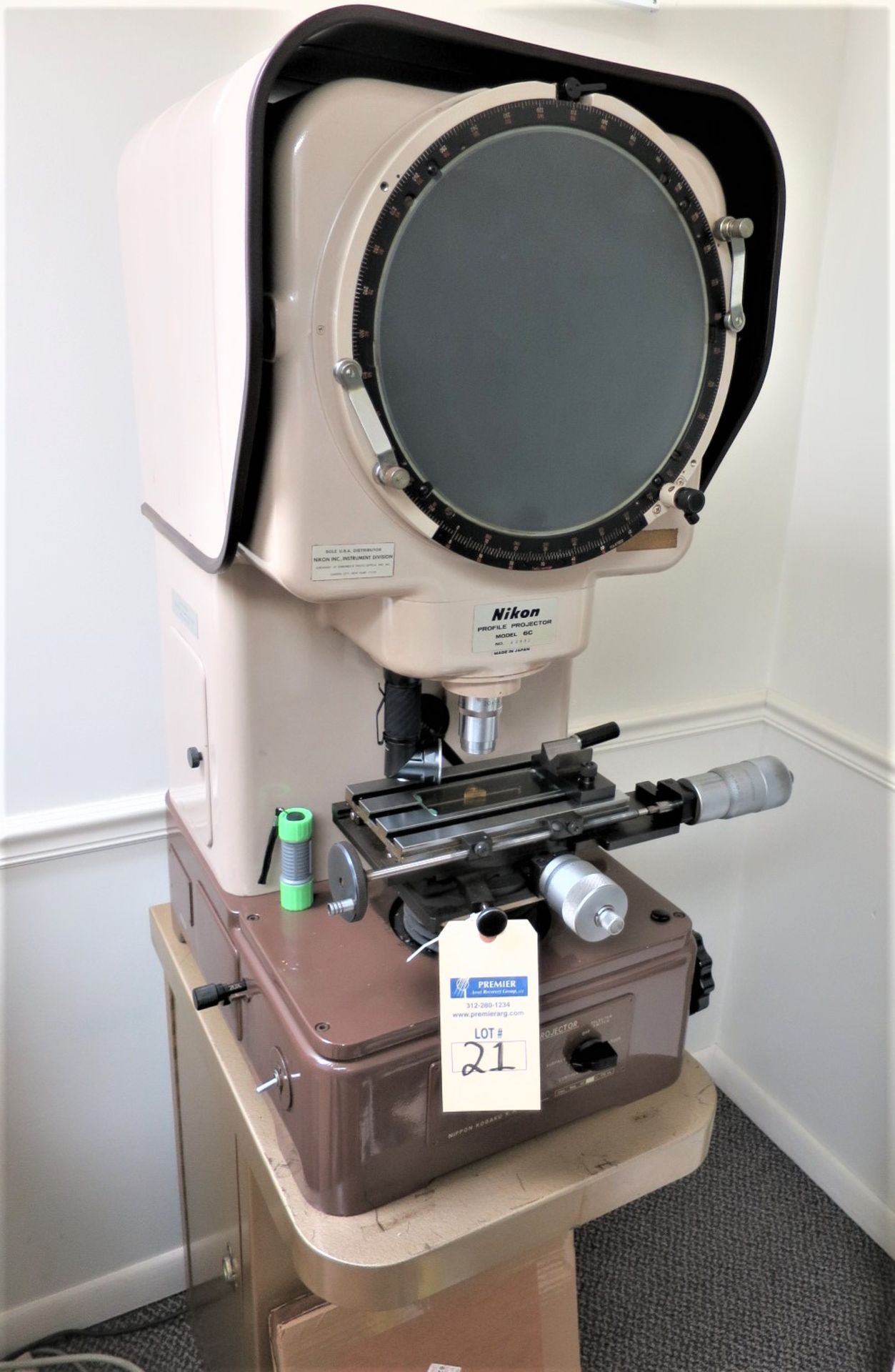 Nikon Profile Projector Optical Comparator Model 6C, SN 42832