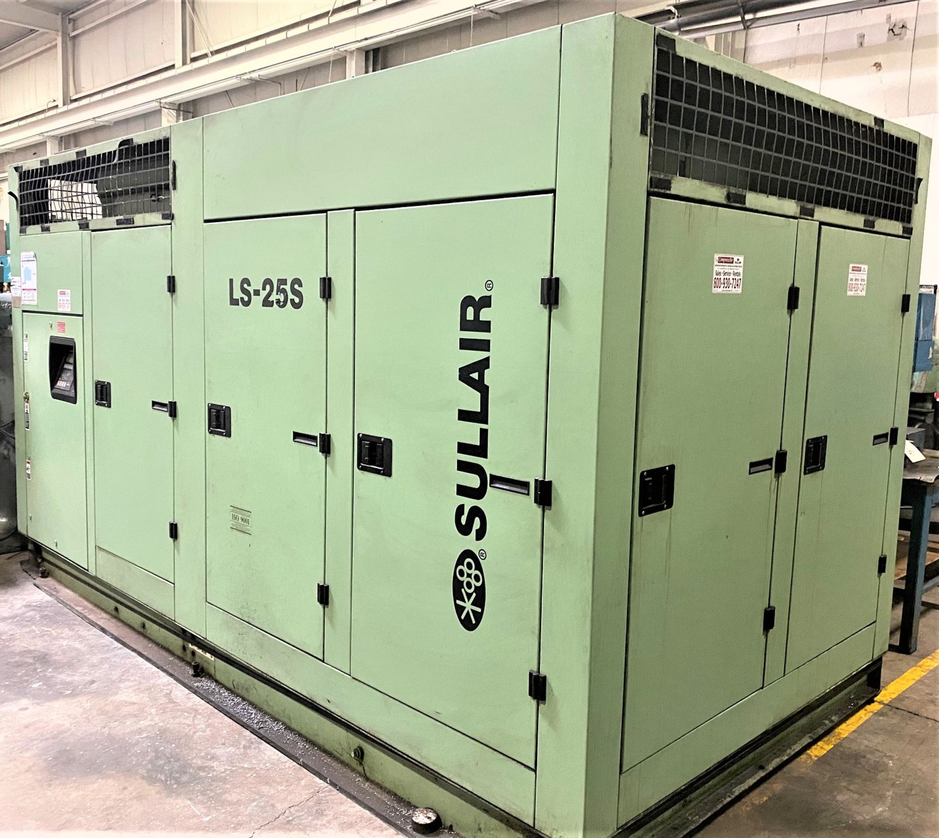 350 HP Sullair Model LS-25S-350H/A Screw Type Air Compressor, S/N 200806300092, New 2008