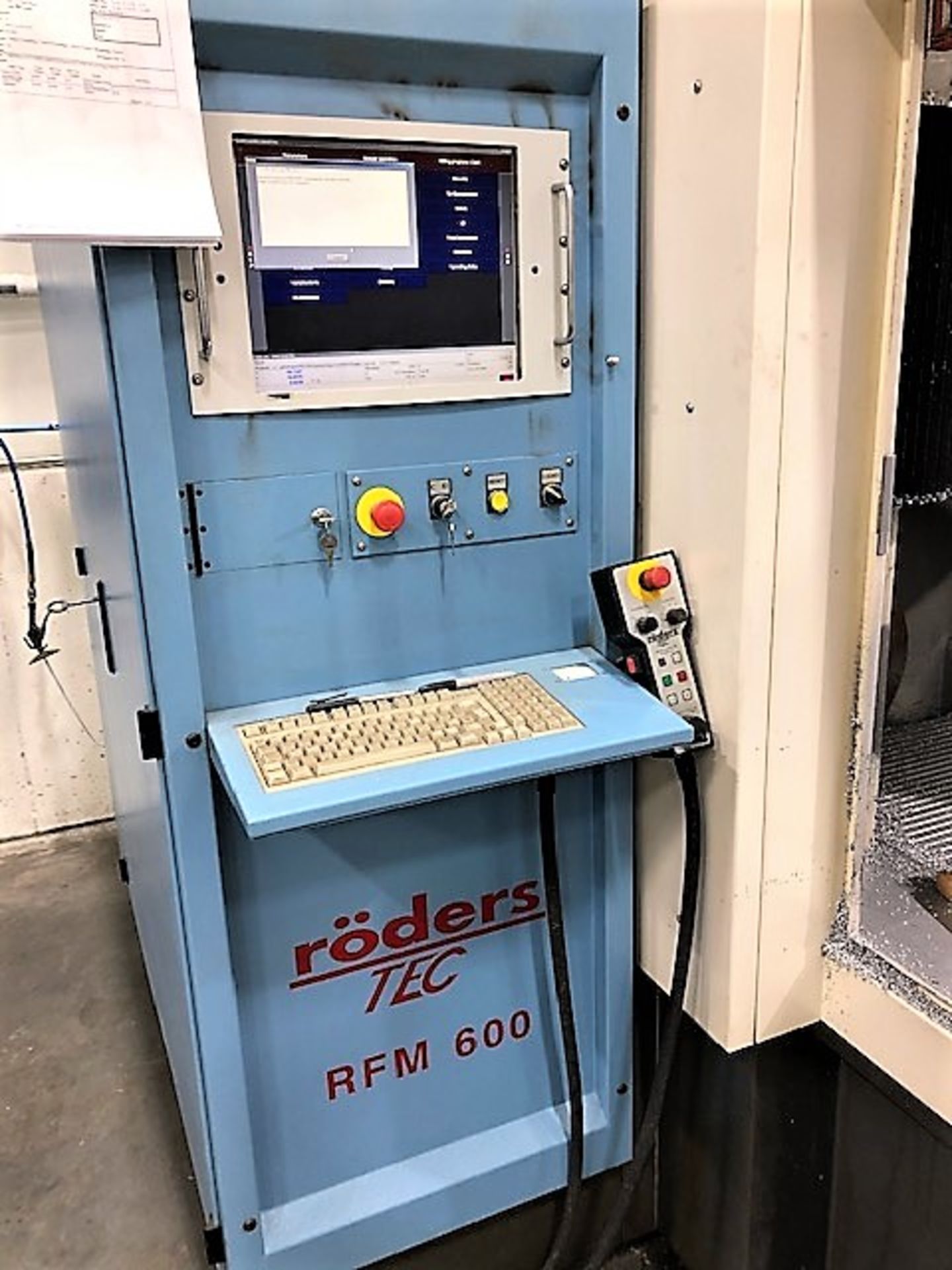 Roders RFM 600/2 CNC 3-Axis High Speed Vertical Machining Center, SN 10862-285, New 2004 - Image 2 of 8