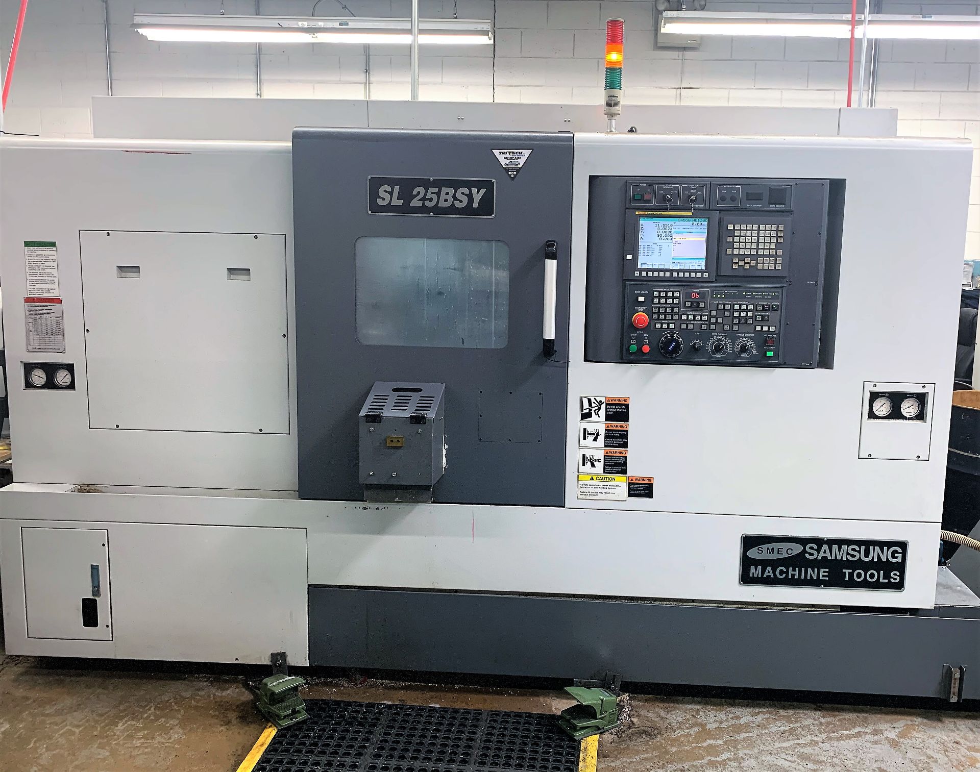2013 SMEC Samsung SL-25BSY CNC Lathe with Live Tooling and Y-Axis, SN 13K3K0009