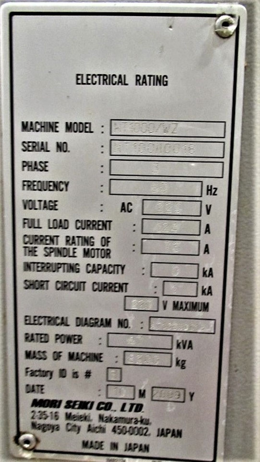 Mori Seiki NT1000WZ Multi Axis CNC Turn Mill Center, S/N NT1000WZ, New 2009 - Image 10 of 14