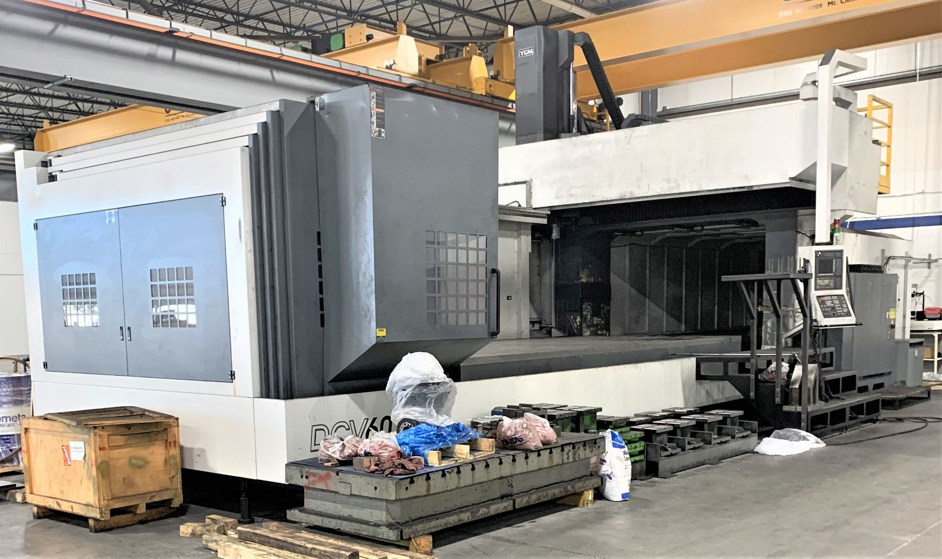 6M X 3M YCM MODEL DCM6030 CNC BRIDGE TYPE VERTICAL MILL, NEW 2012