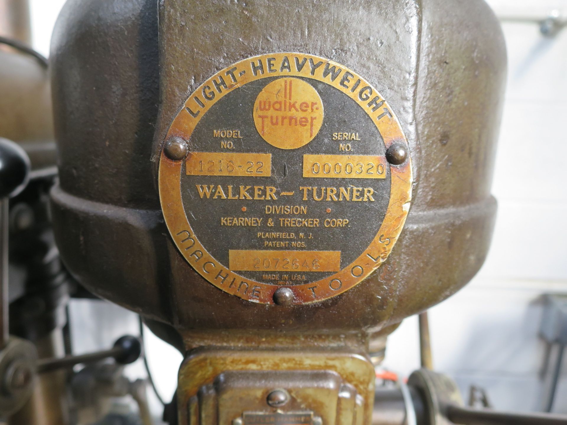 Dual Head Walker Turner Drill Press Model 1216-22, SN 321, 320 - Image 3 of 5