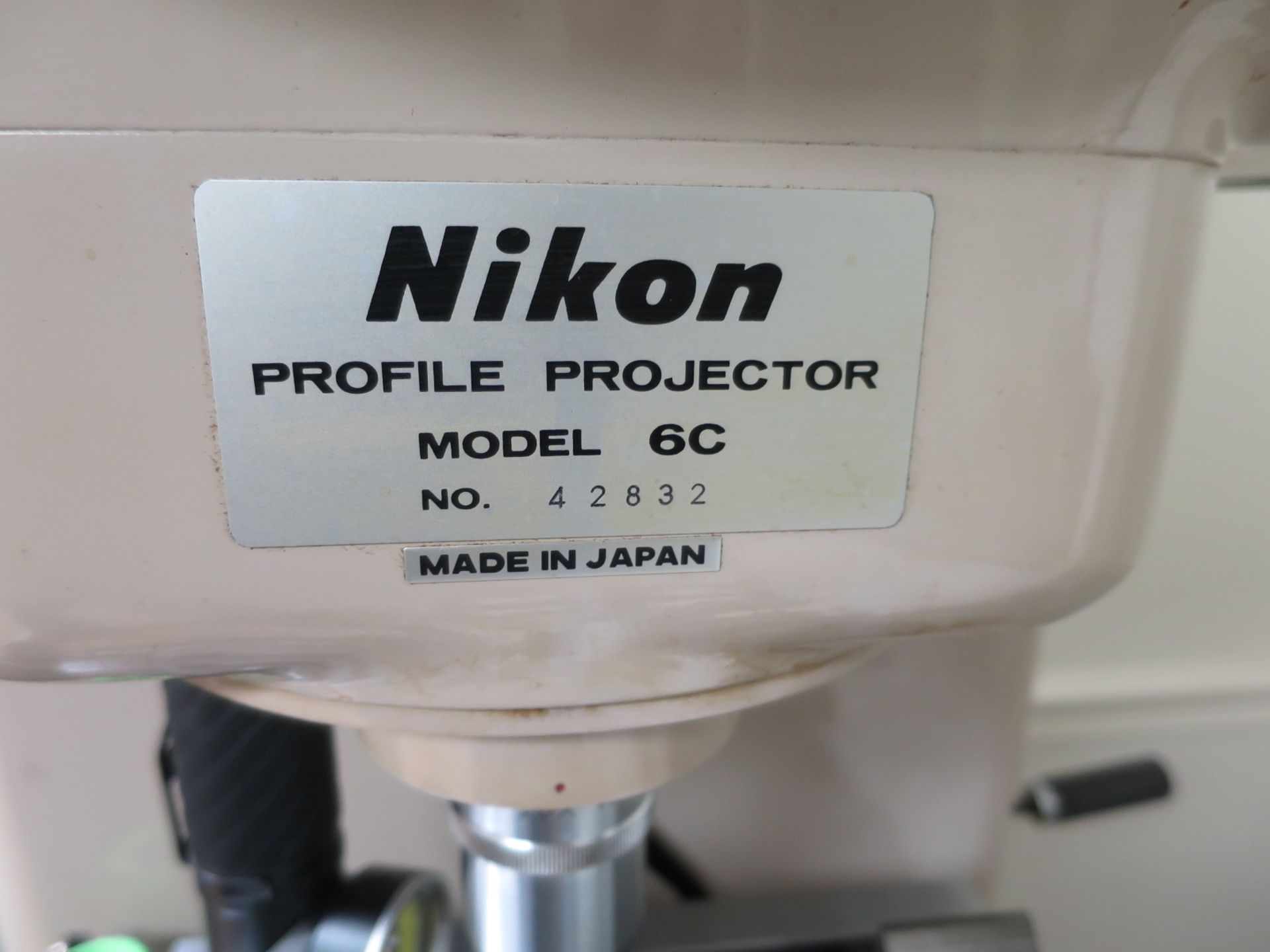 Nikon Profile Projector Optical Comparator Model 6C, SN 42832 - Image 3 of 3
