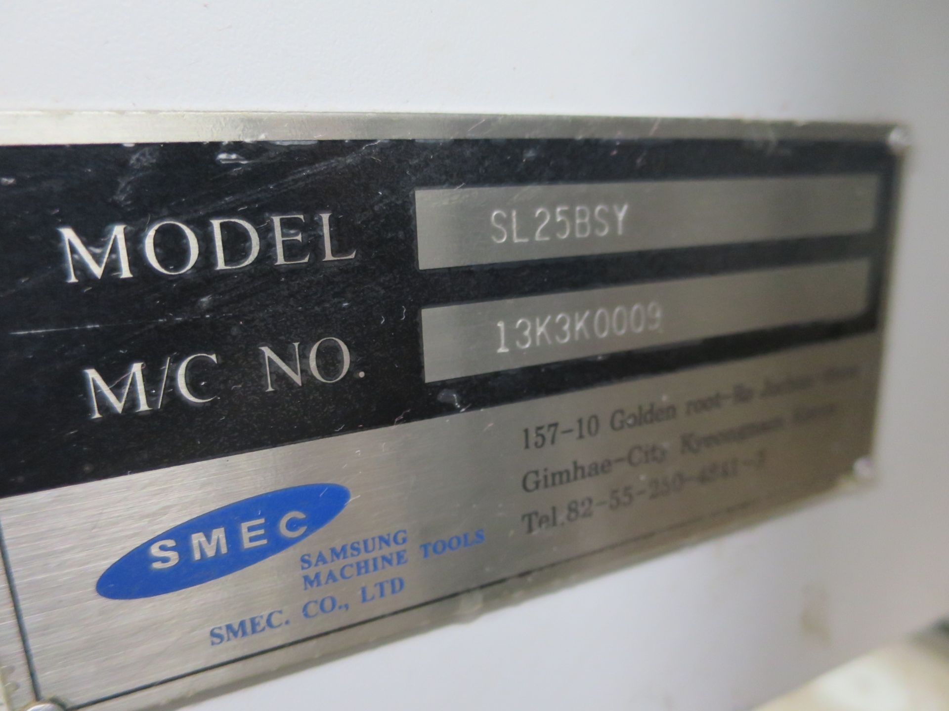 2013 SMEC Samsung SL-25BSY CNC Lathe with Live Tooling and Y-Axis, SN 13K3K0009 - Image 13 of 13