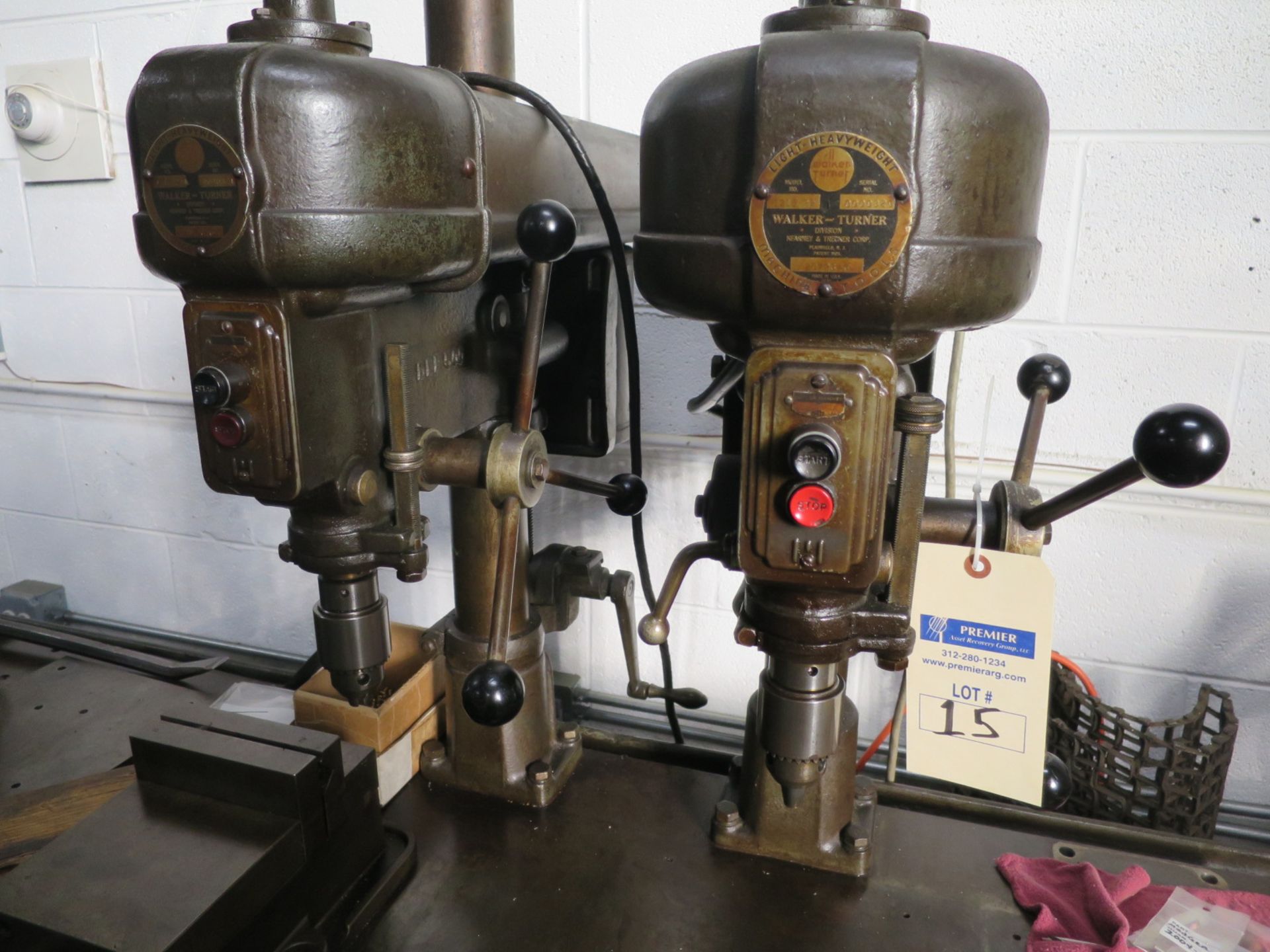 Dual Head Walker Turner Drill Press Model 1216-22, SN 321, 320 - Image 2 of 5