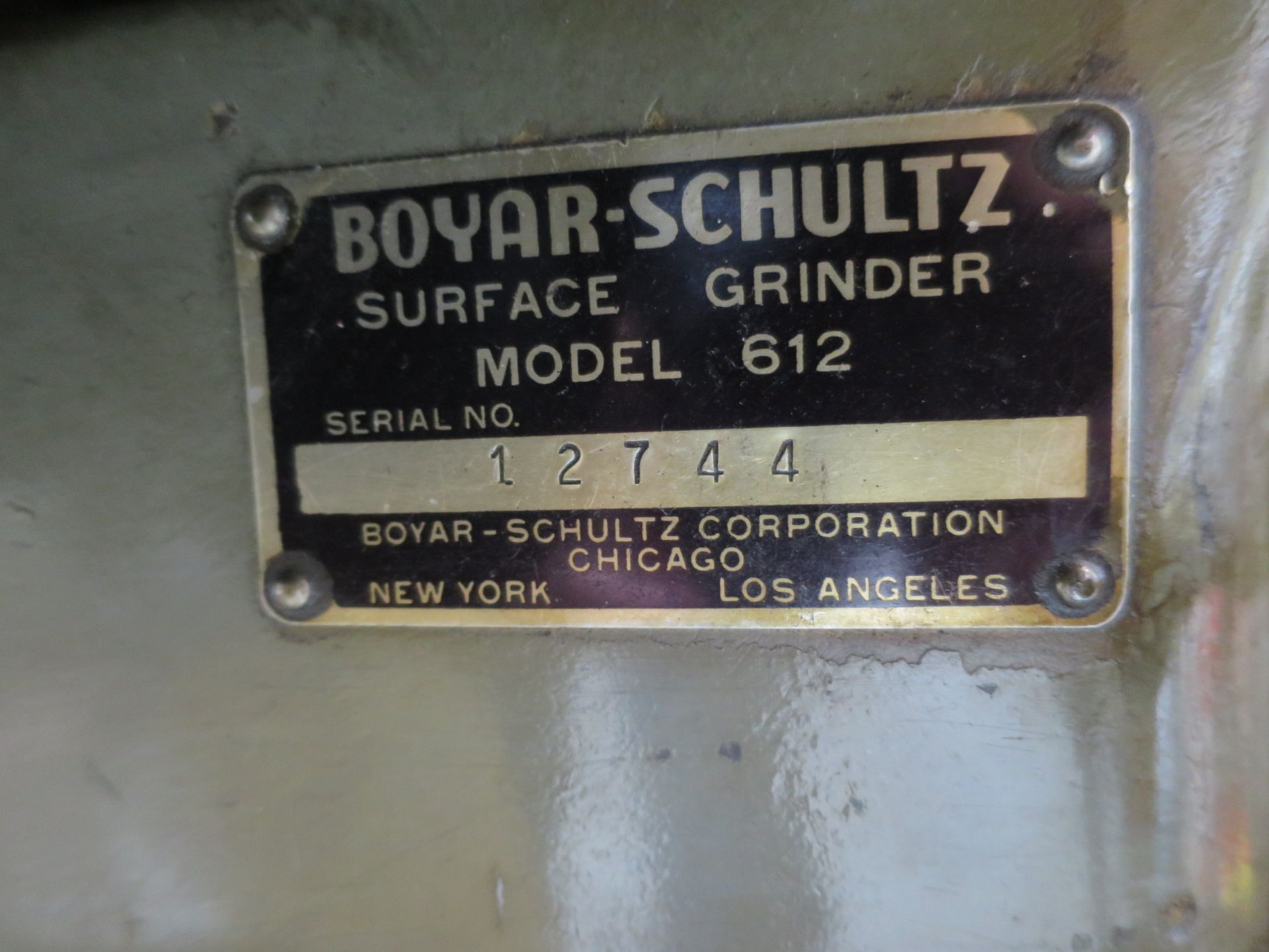 Boyer Schultz De-Luxe 612 Surface Grinder, SN 12744 - Image 4 of 4