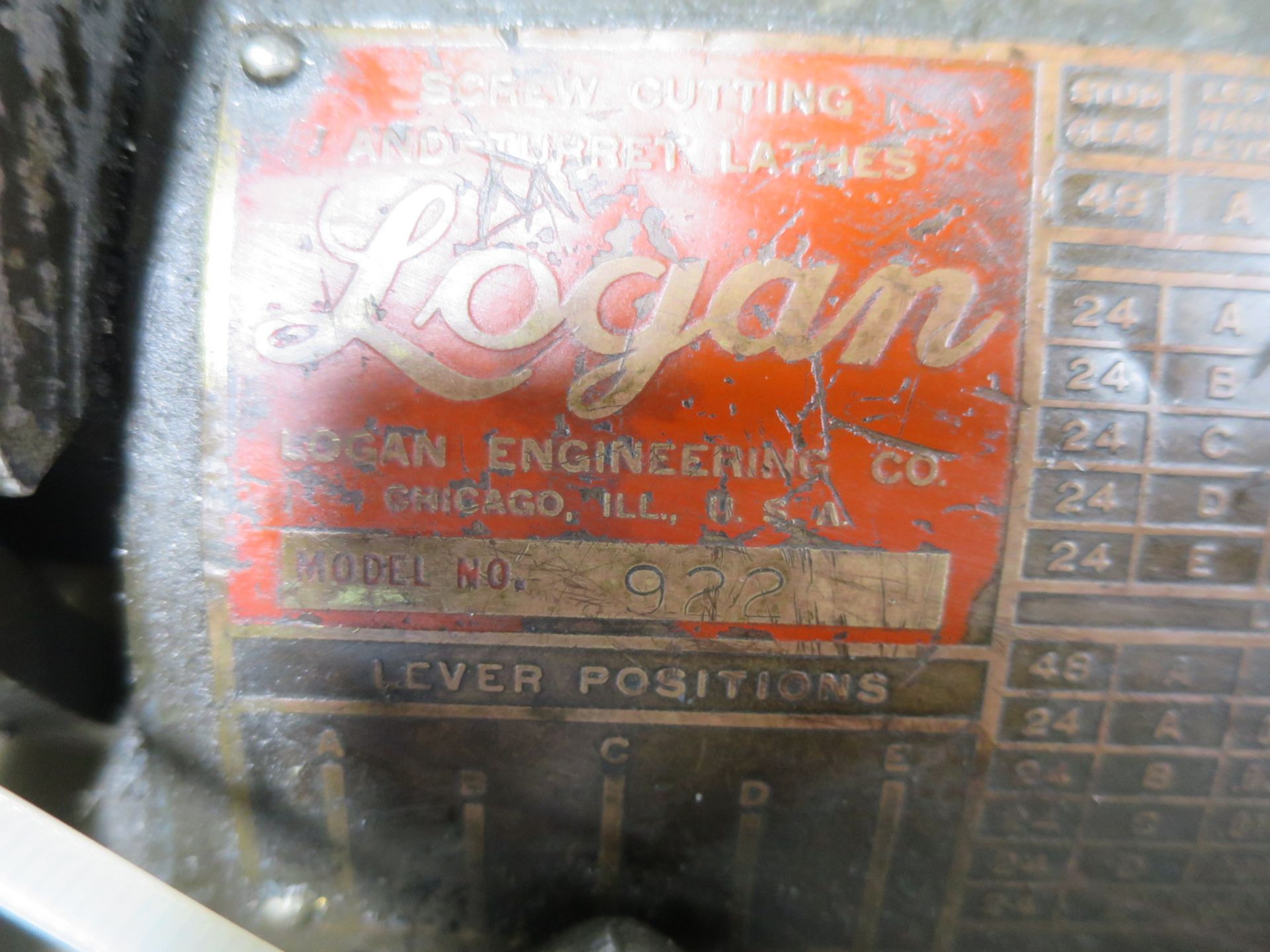 Logan Model 922 Turret Lathe - Image 3 of 6
