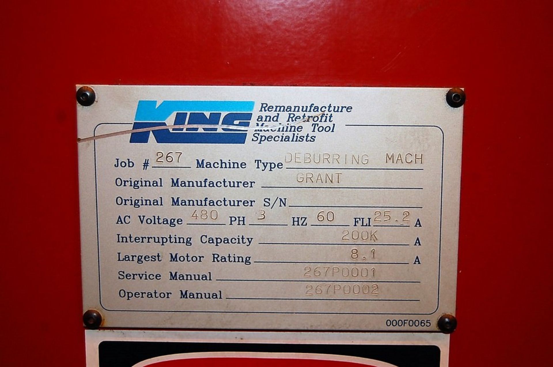 GRANT DOUBLE HEADED PIPE DEBURRING & CHAMFERING MACHINE - Image 14 of 21