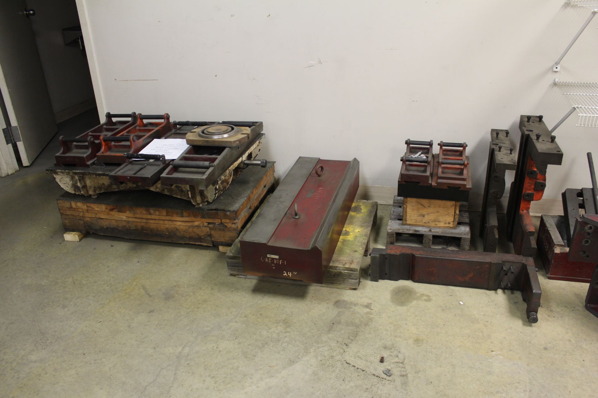Lot of LeBlond master drawings, LeBlond service parts and accessories, steady rests, FANUC parts, - Image 5 of 9