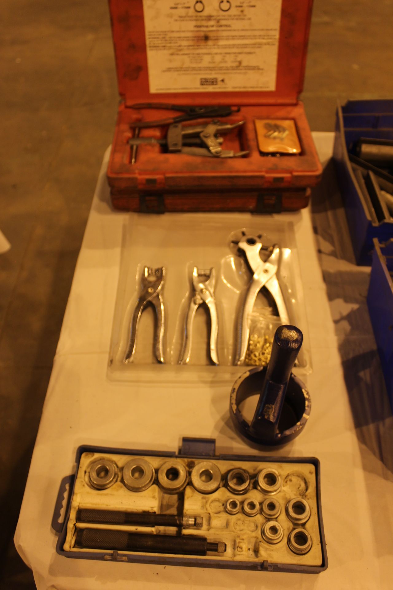 Lot of (2) Hole Punch Sets, (2) Sets Snap Ring Pliers, Keyway Broaches and Guide Bushings - Image 3 of 4