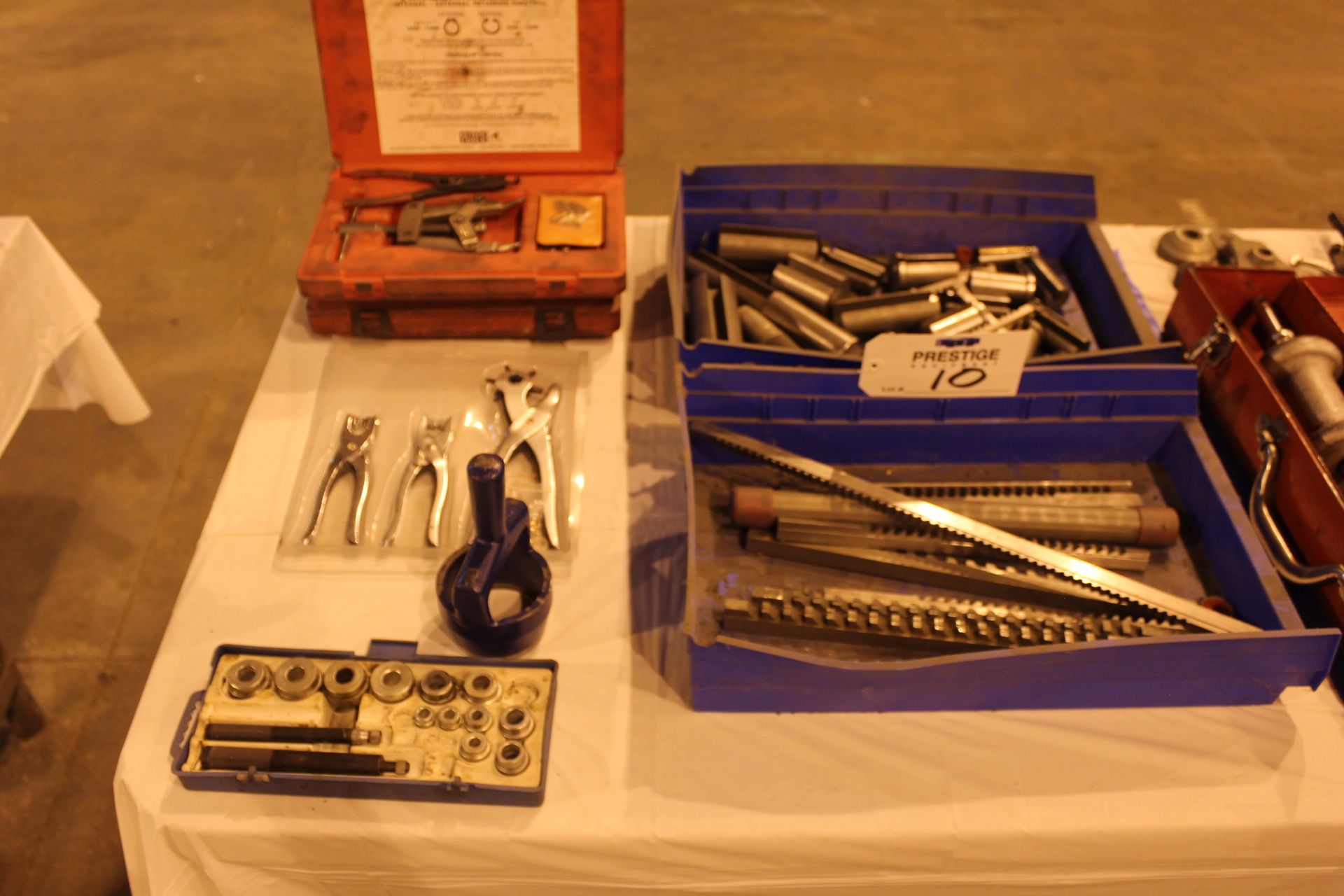 Lot of (2) Hole Punch Sets, (2) Sets Snap Ring Pliers, Keyway Broaches and Guide Bushings - Image 4 of 4