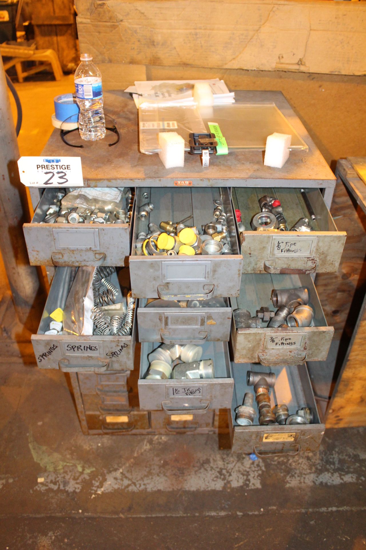 Parts Cabinet with Contents