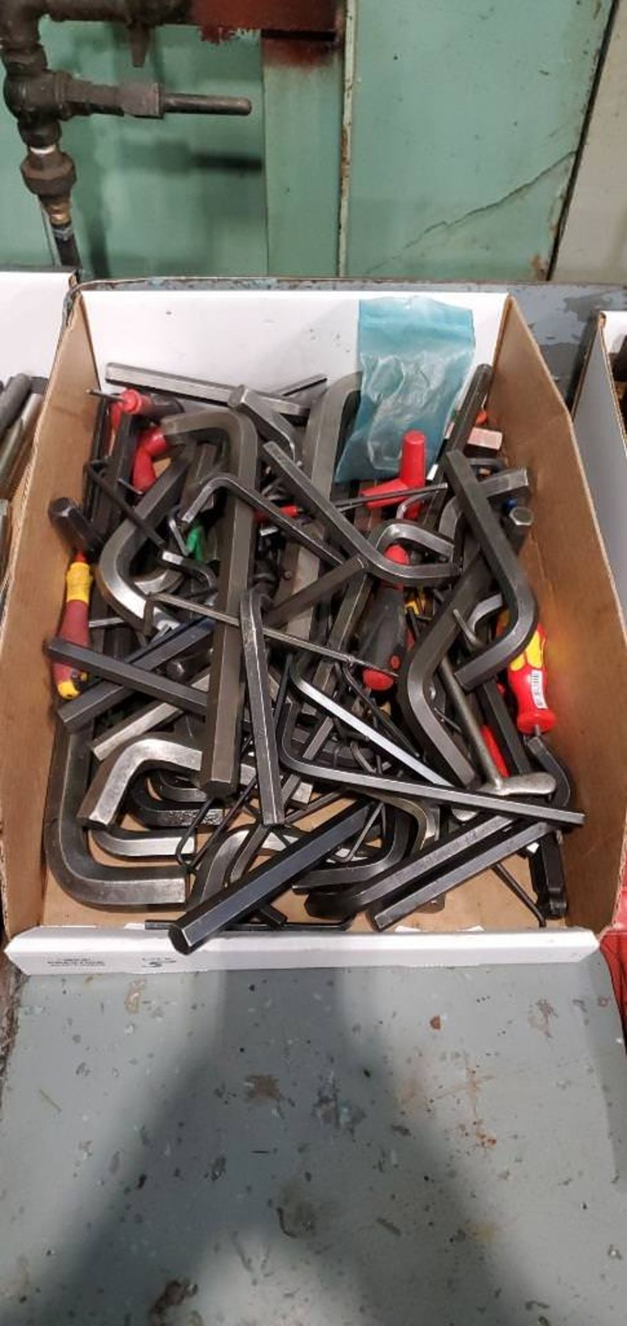 Lot Box of Misc Allen Wrenches and Screw Drivers
