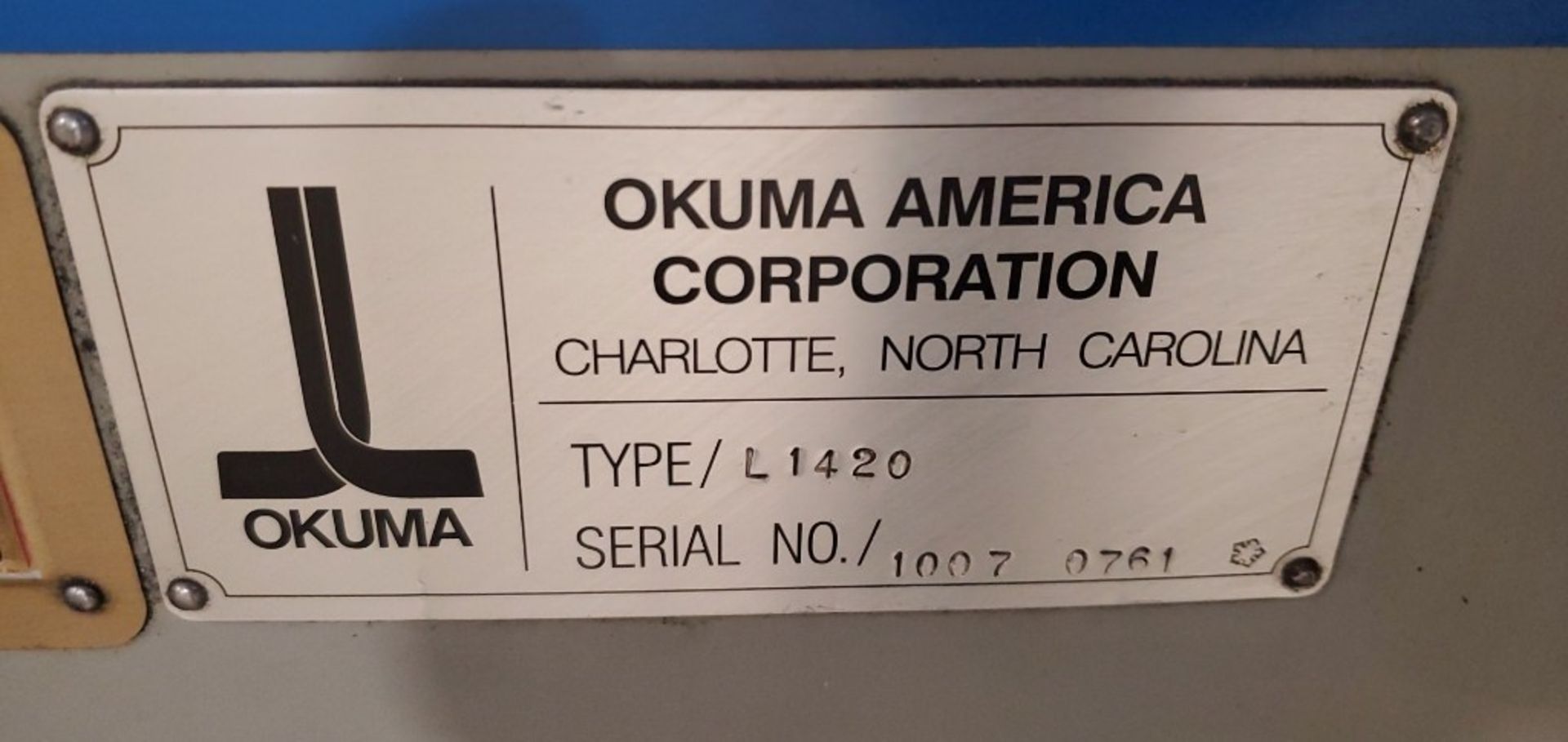 Okuma Cadet L1420 CNC Lathe - Image 10 of 12