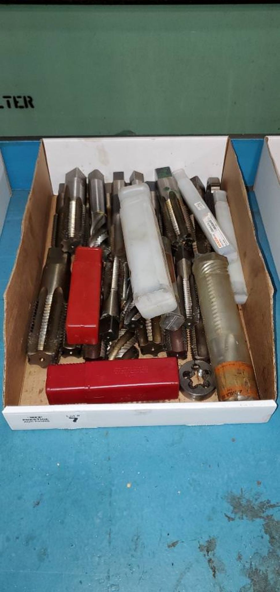 Lot Box of Various Sized Taps