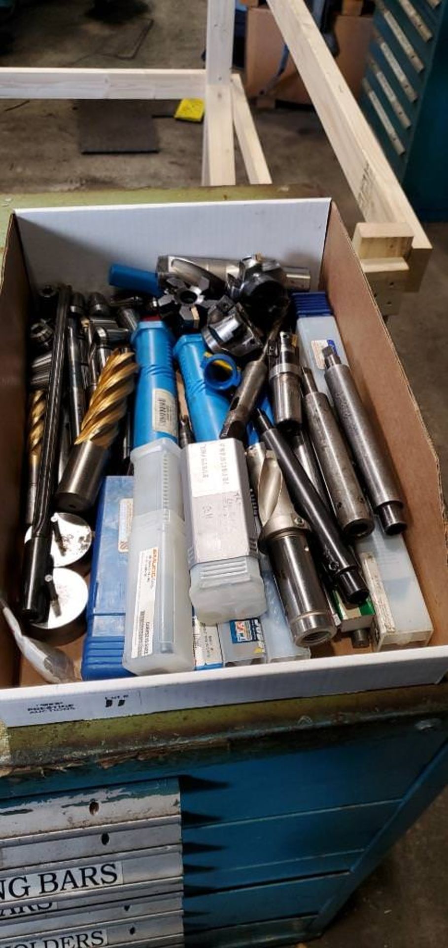 Lot Box of Various Sized Cutting Tools