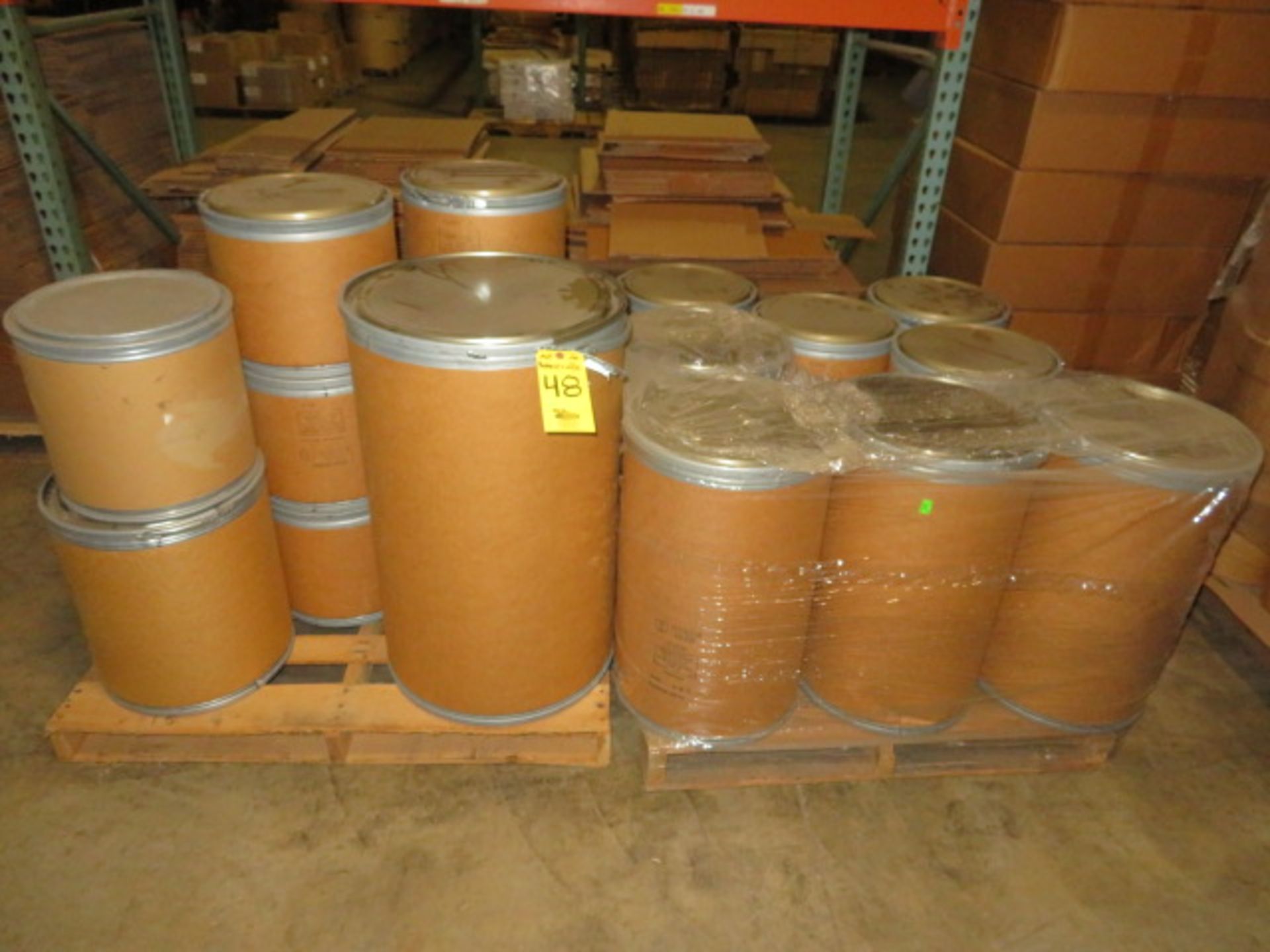 (19) ASST FIBRE DRUMS W/ CLAMP LIDS