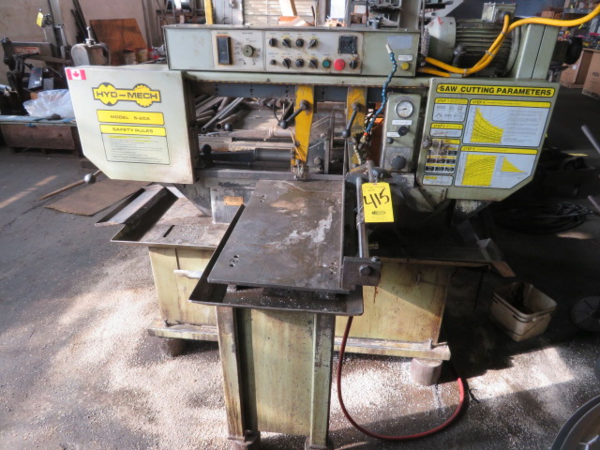 HYD-MECH S-20A AUTOMATIC HYDRAULIC BAND SAW, 20' ROLLER FEED, S/N 10293645... - Image 2 of 4