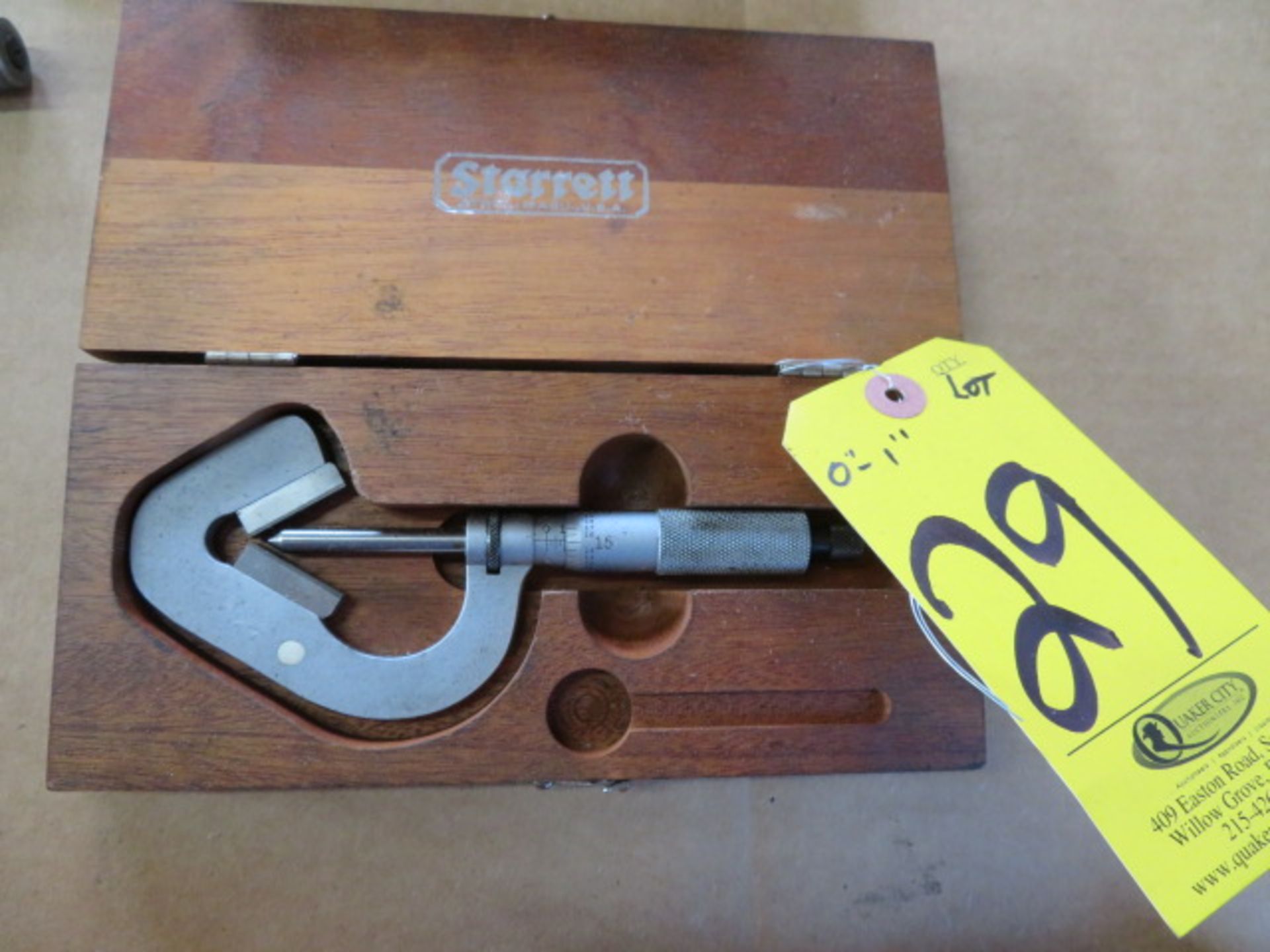 STARRETT ANVIL MICROMETER 0"-1"