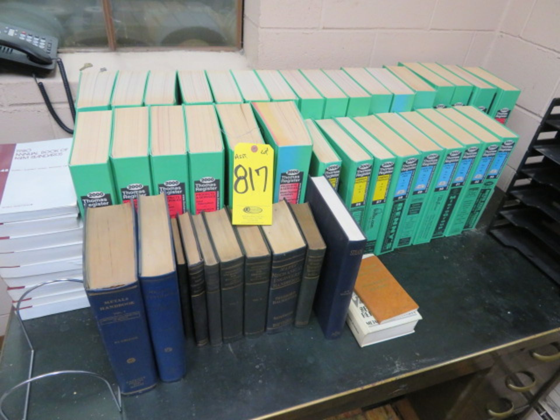 THOMAS REGISTER MANUALS AND ASSORTED MACHINE REFERENCE MANUALS