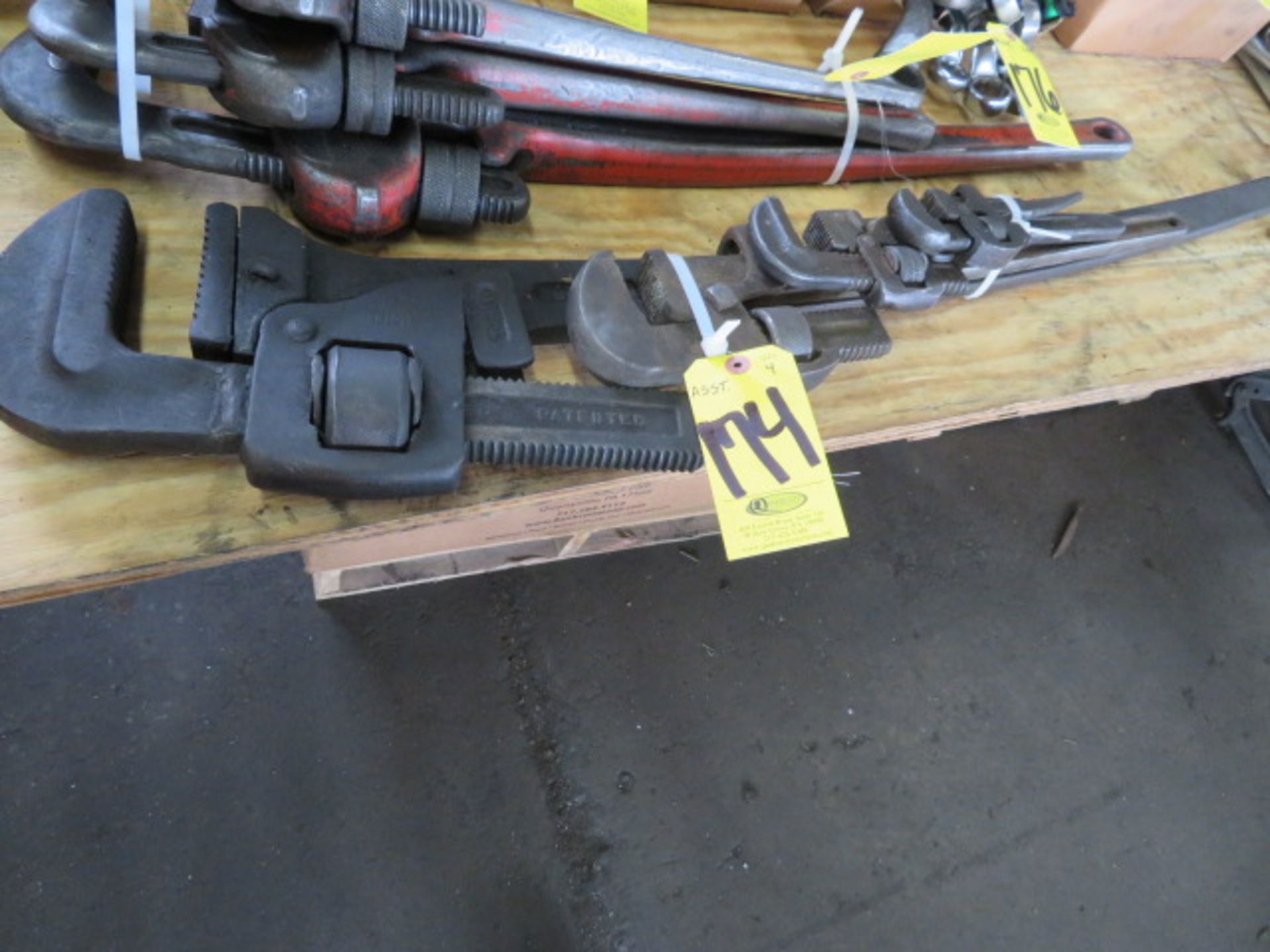 (4) ASSORTED PIPE WRENCHES