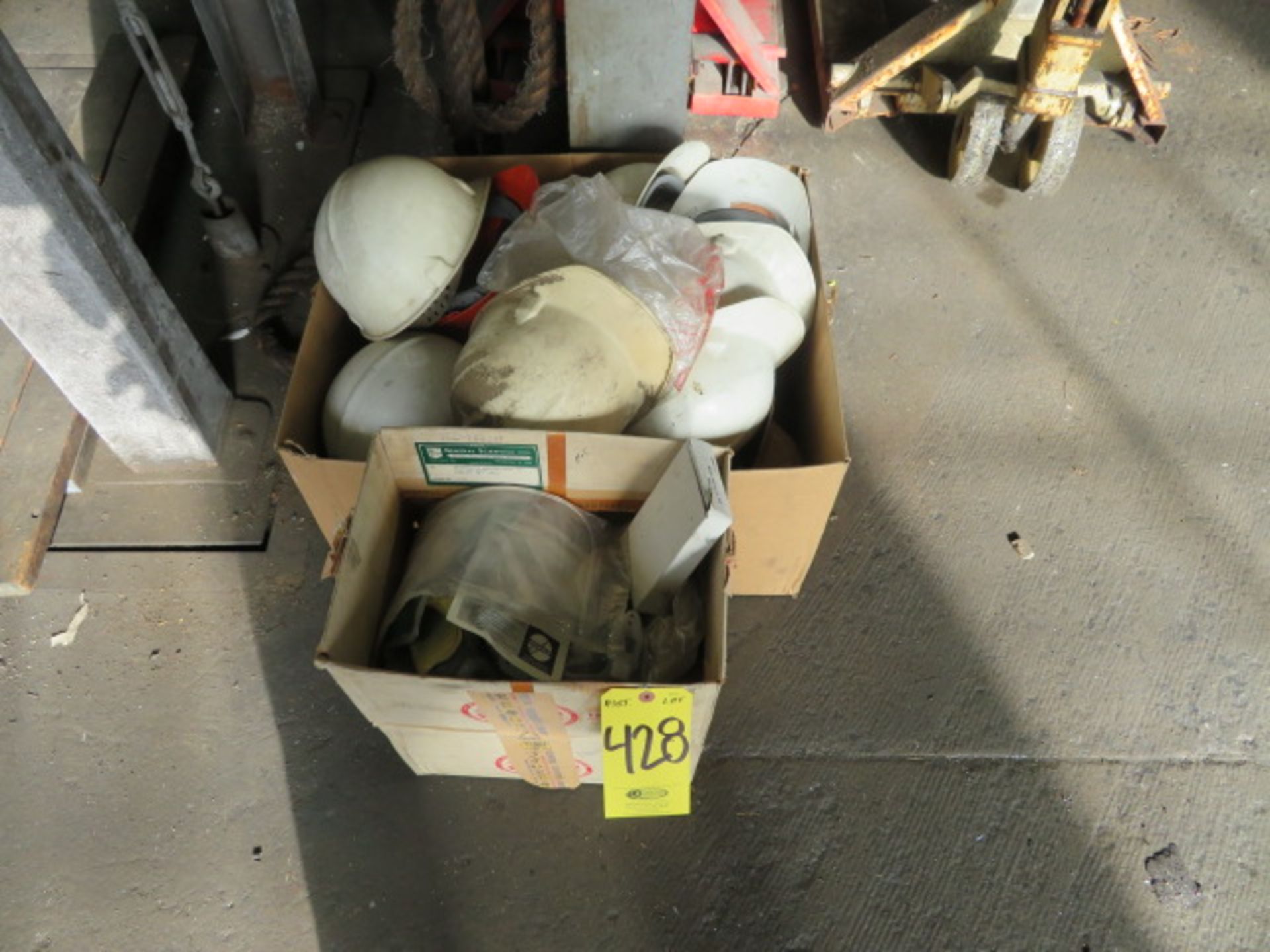 ASSORTED SAFETY SUPPLIES, HELMETS, HEAD INSERTS AND SHIELDS