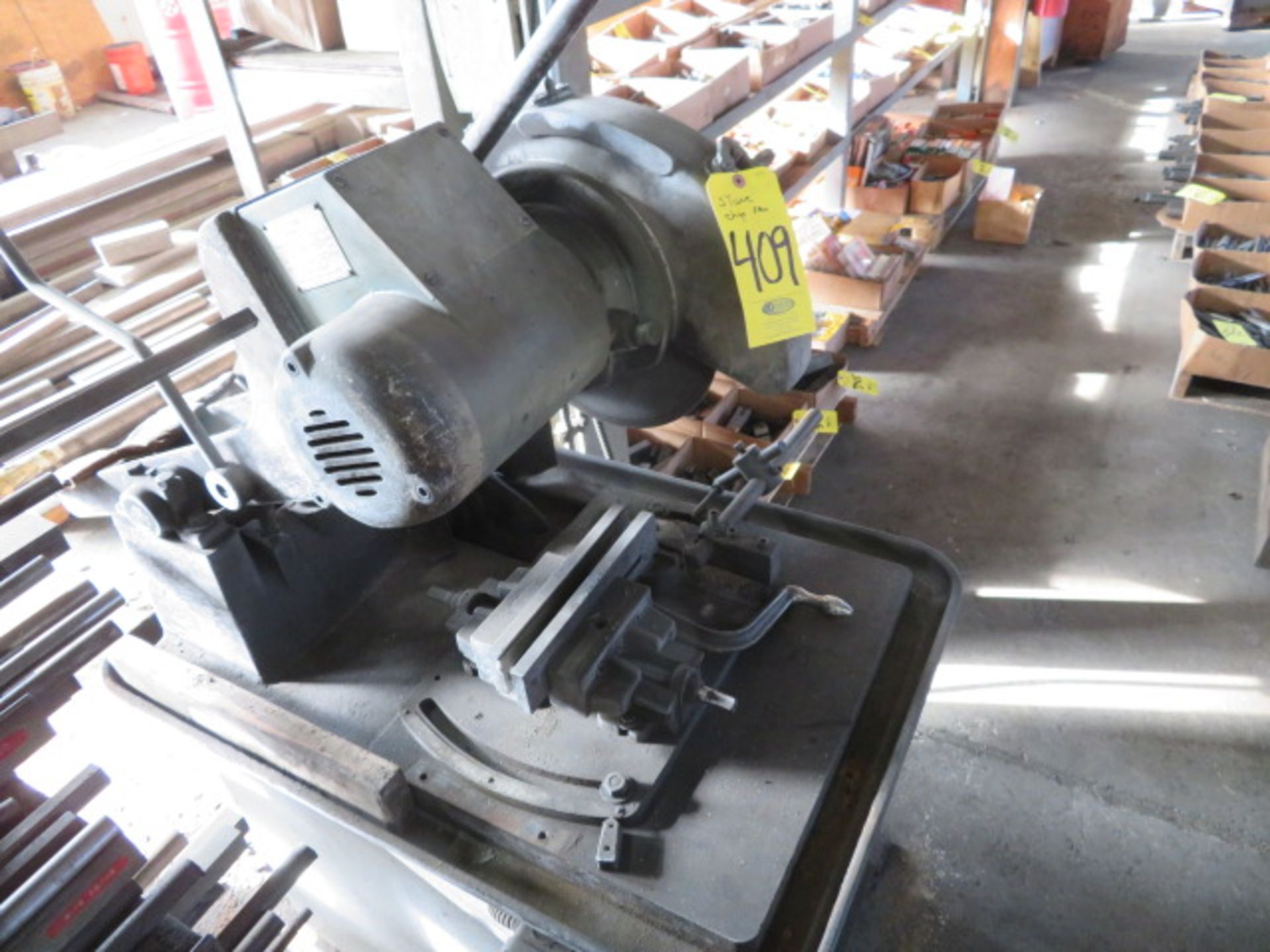 STONE 14/15 CUT-OFF SAW W/MANUAL VISE AND SWIVEL TABLE, S/N 0165, 5HP - Image 2 of 2