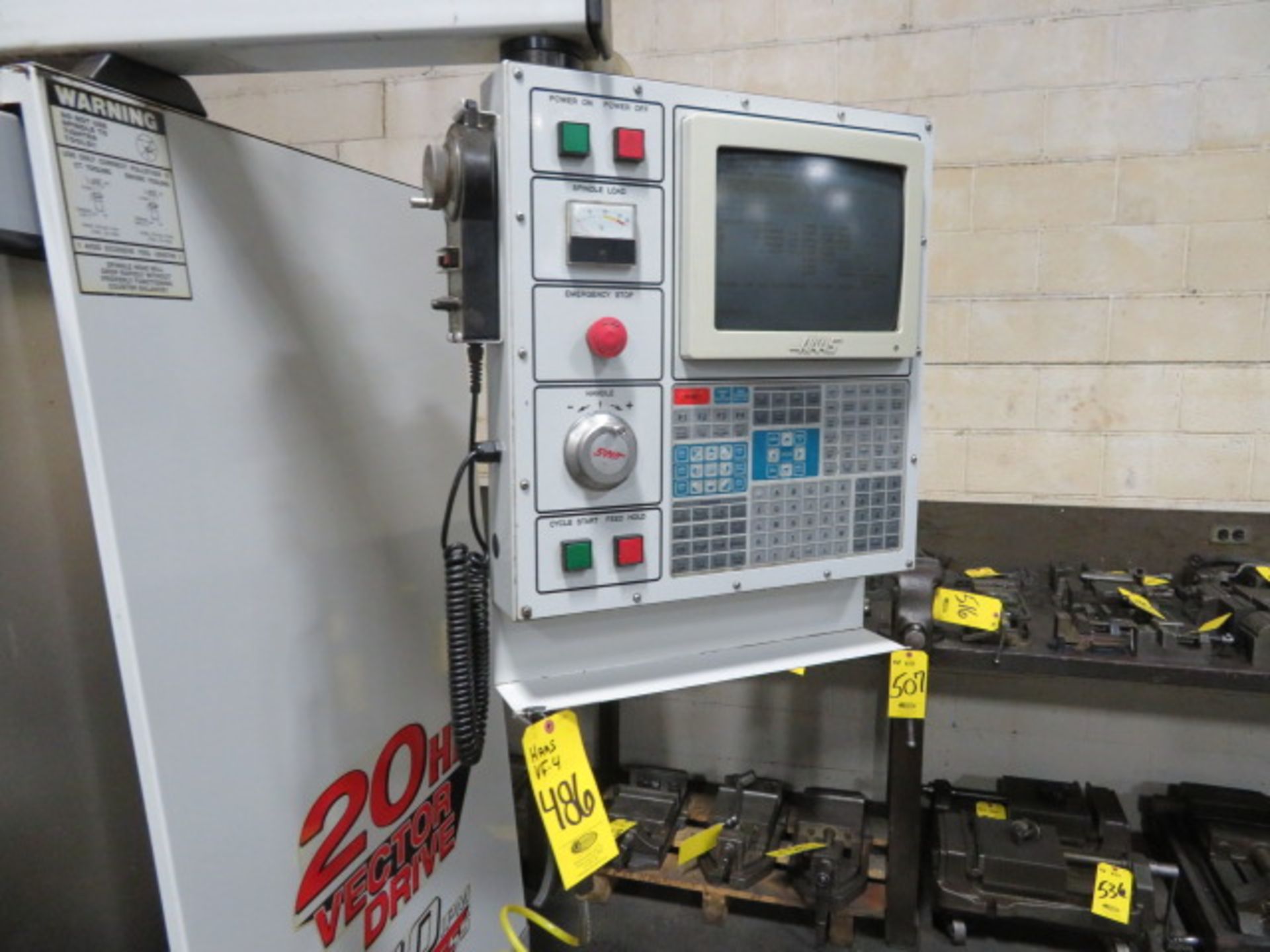 1997 HAAS VF-4 CNC GEARED HEAD VERTICAL MACHINING CENTER, S/N 12125… - Image 3 of 3