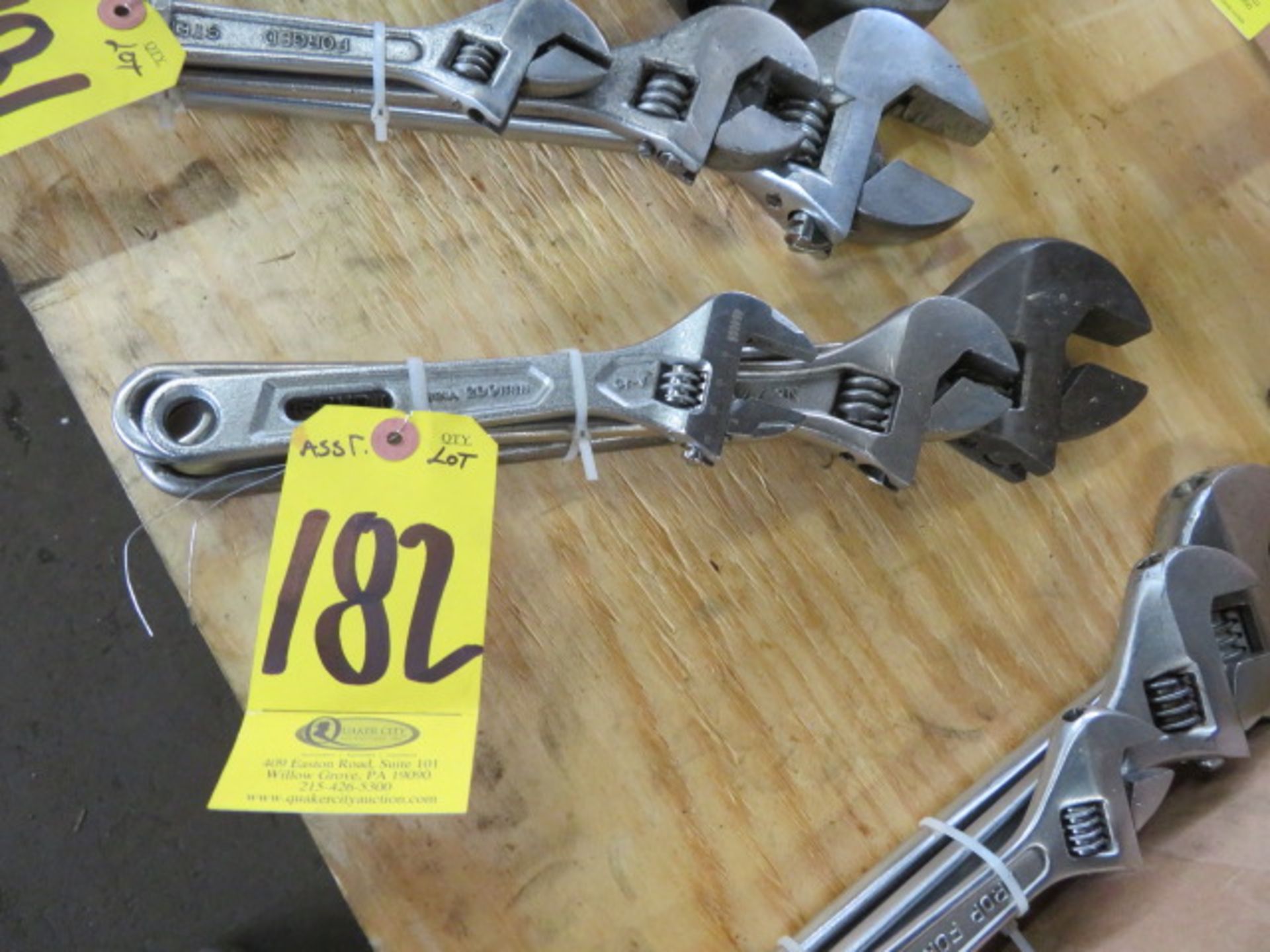 (3) ASSORTED ADJUSTABLE WRENCHES