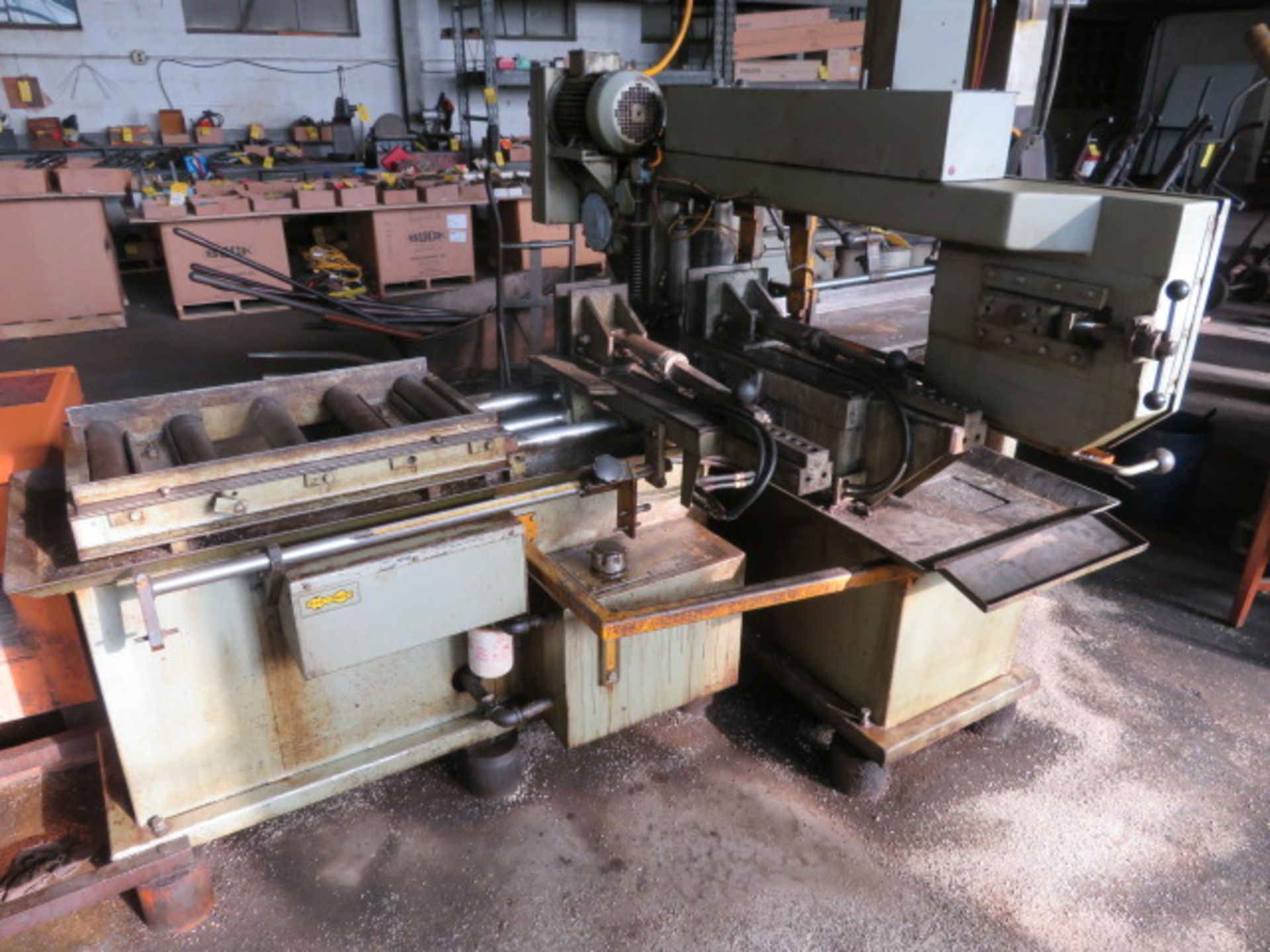 HYD-MECH S-20A AUTOMATIC HYDRAULIC BAND SAW, 20' ROLLER FEED, S/N 10293645... - Image 3 of 4