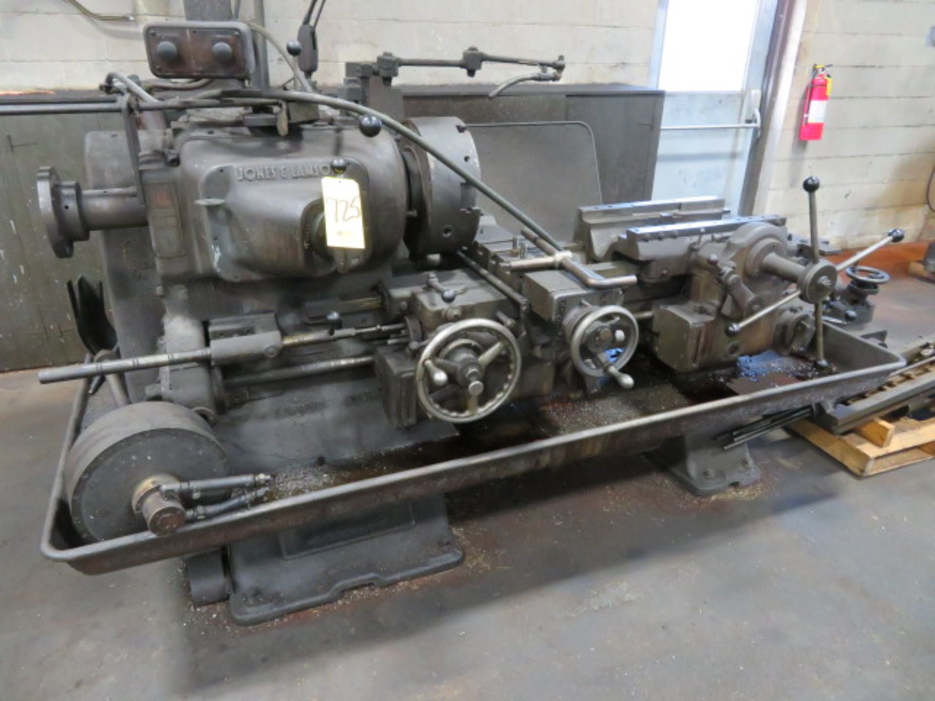 JONES & LAMSON NO. 5 TURRET LATHE, TURRET REMOVED ON PALLET, 15" 3-JAW CHUCK…