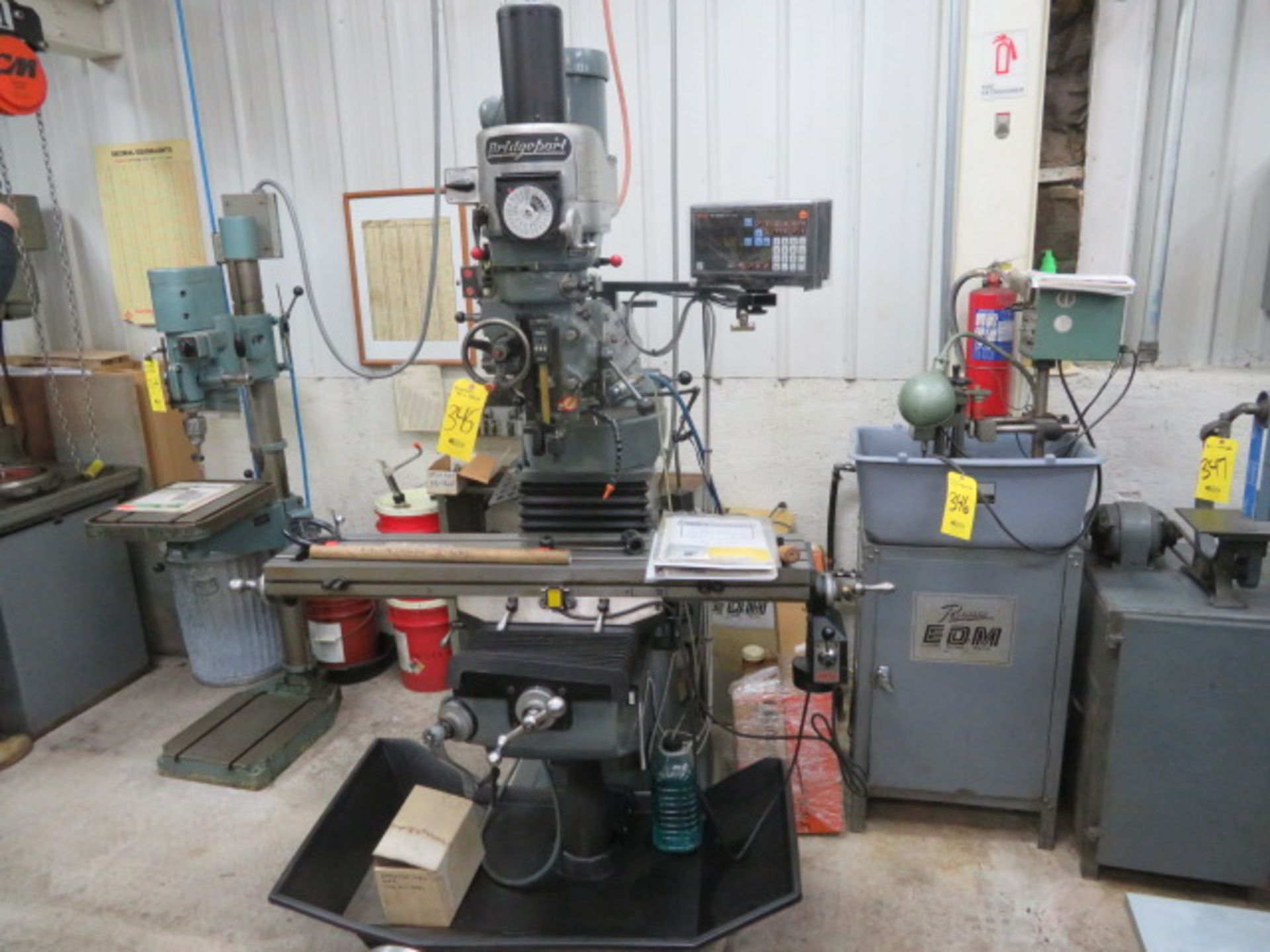 BRIDGEPORT 2J VS VERTICAL MILL, 12BR239867, 1-1/2 HP 9" X 48" PF … PLUS $200 RIGGING & LOADING FEE