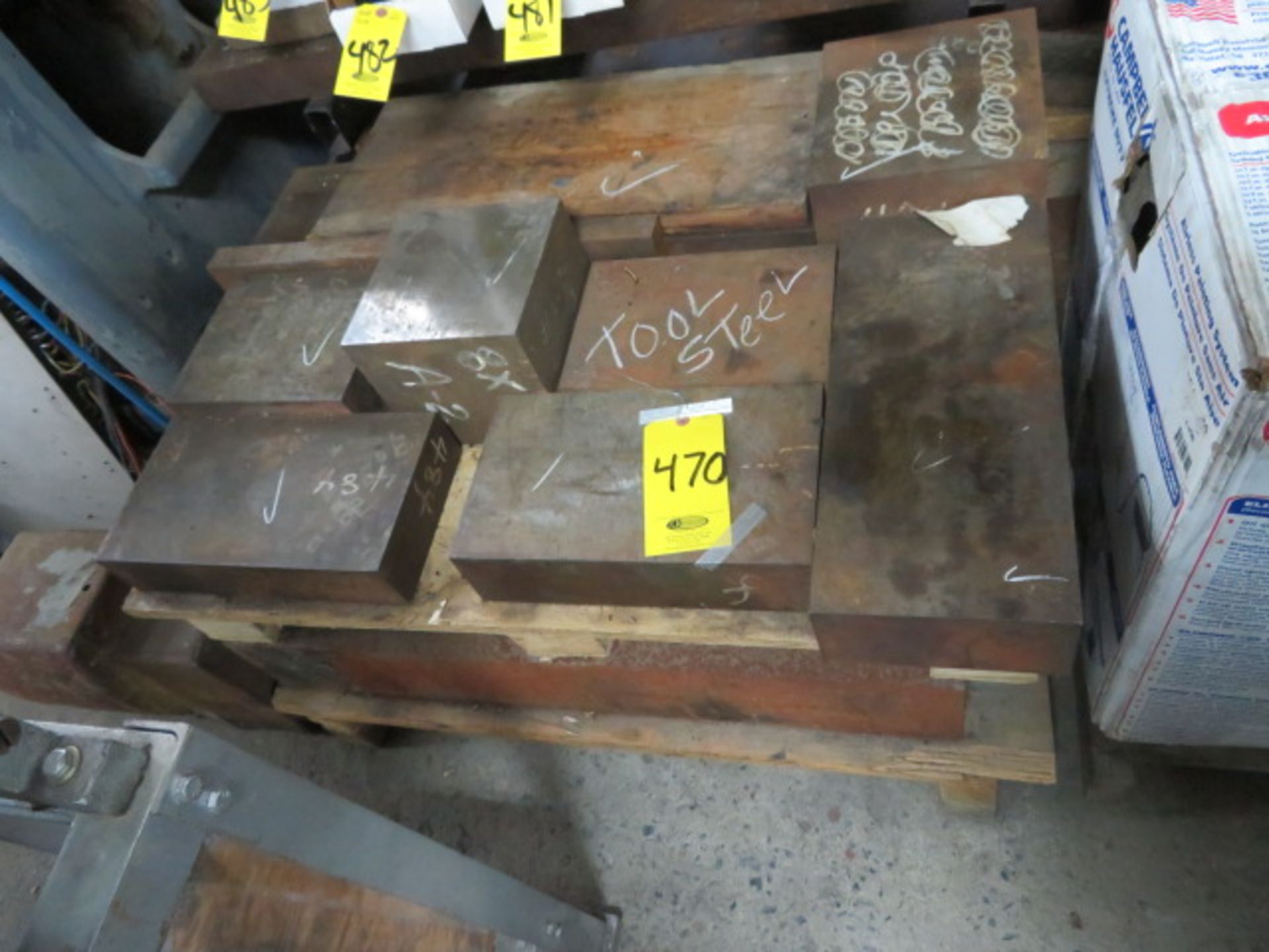 ASSORTED BLOCKS OF TOOL STEEL