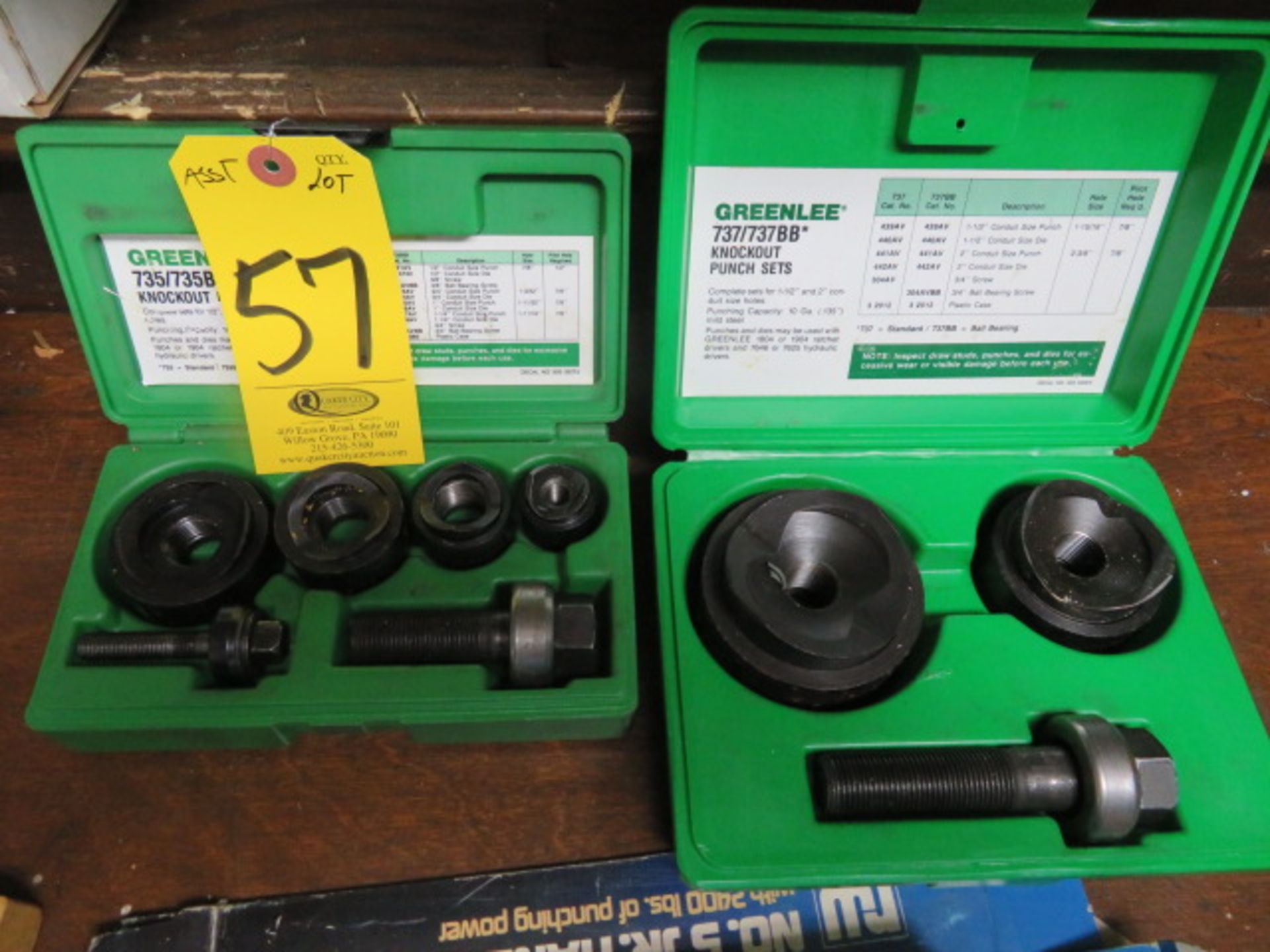(2) GREENLEE 735BB AND 737BB KNOCKOUT PUNCH SETS