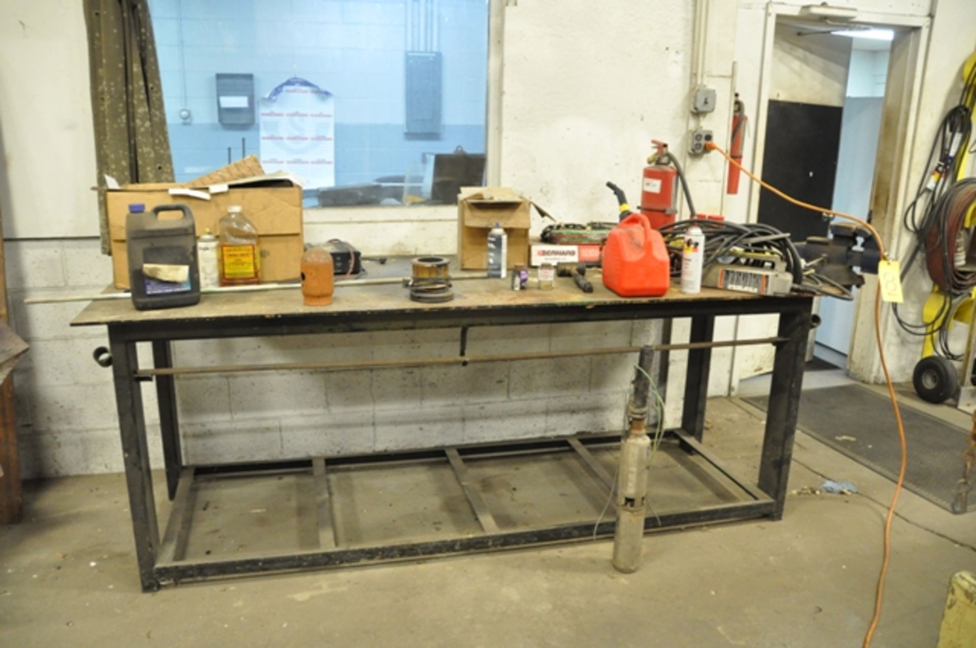 WILTON MODEL 4500 BENCH VISE WITH 8' STEEL TABLE (NO TABLE CONTENTS) - Image 3 of 3