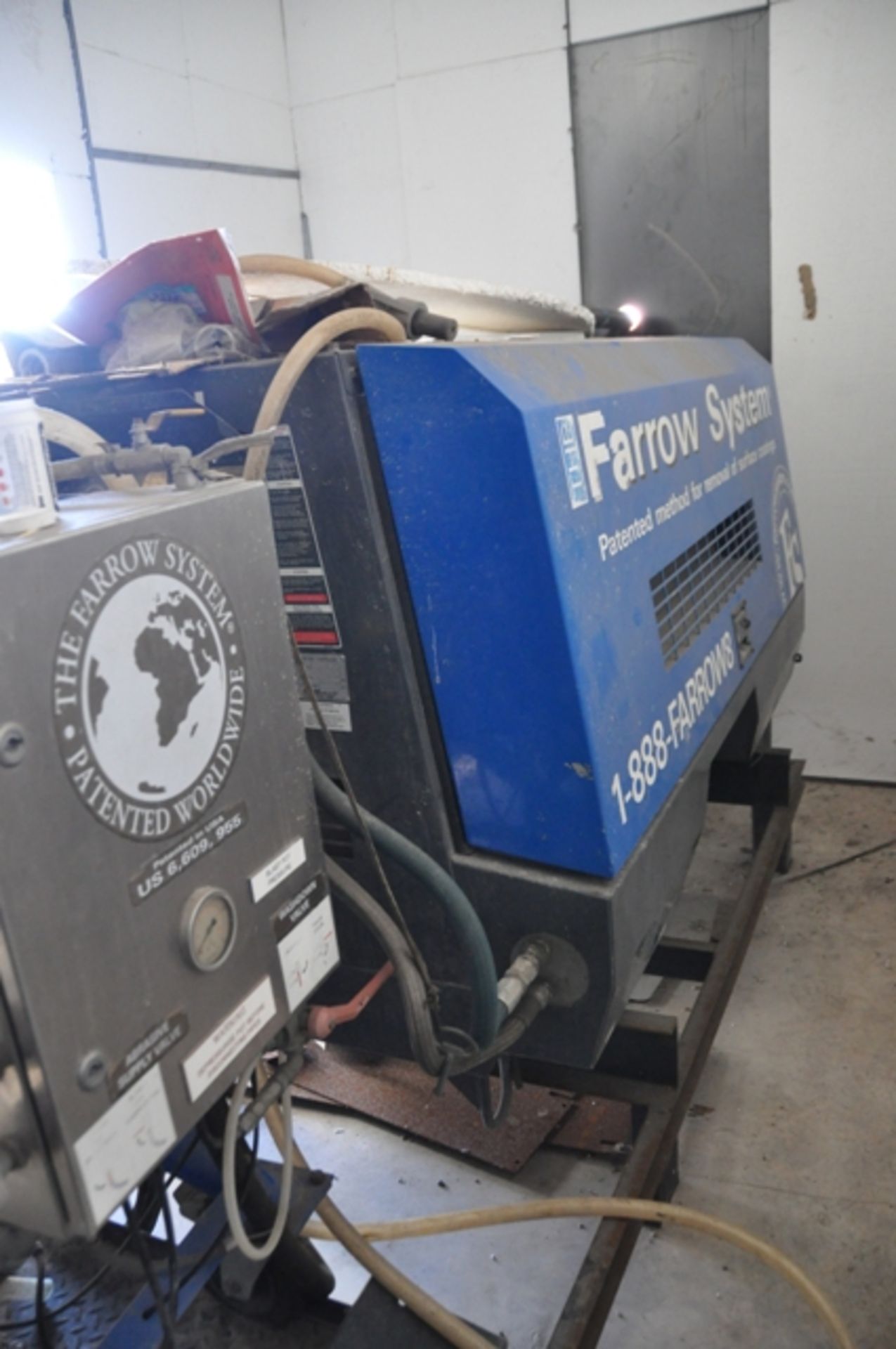 FARROW SYSTEMS BLAST SYSTEM, 185 CFM, FOR REMOVAL OF SURFACE COATINGS, VAPOR BLASTOR, SN.2536, - Image 21 of 25