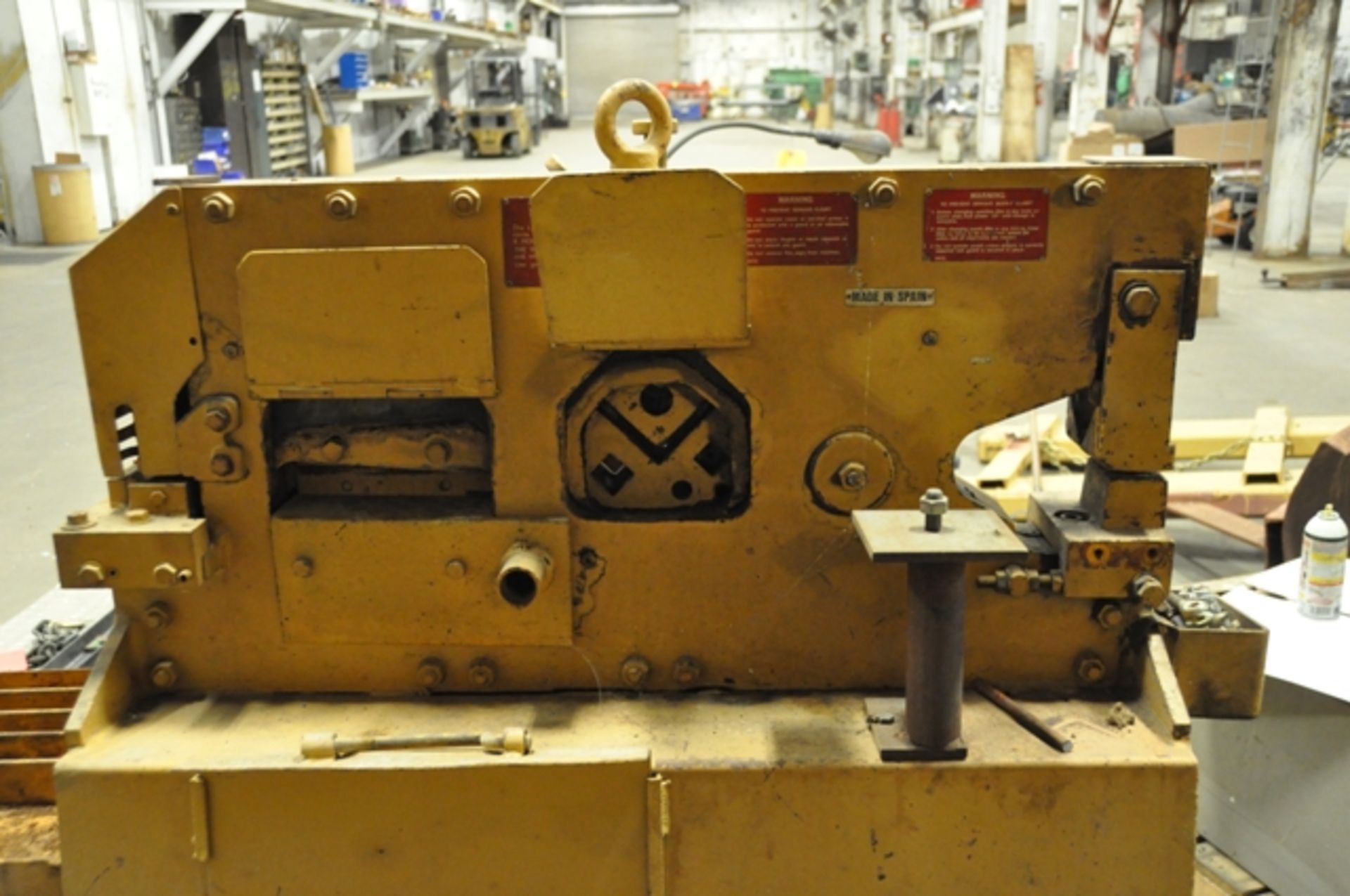 GEKA HYDRAULIC IRON WORKER, SN. 723, MODEL MINICROP, CAPACITY 3" X 3" X 5/16", 45 TON WITH - Image 4 of 5