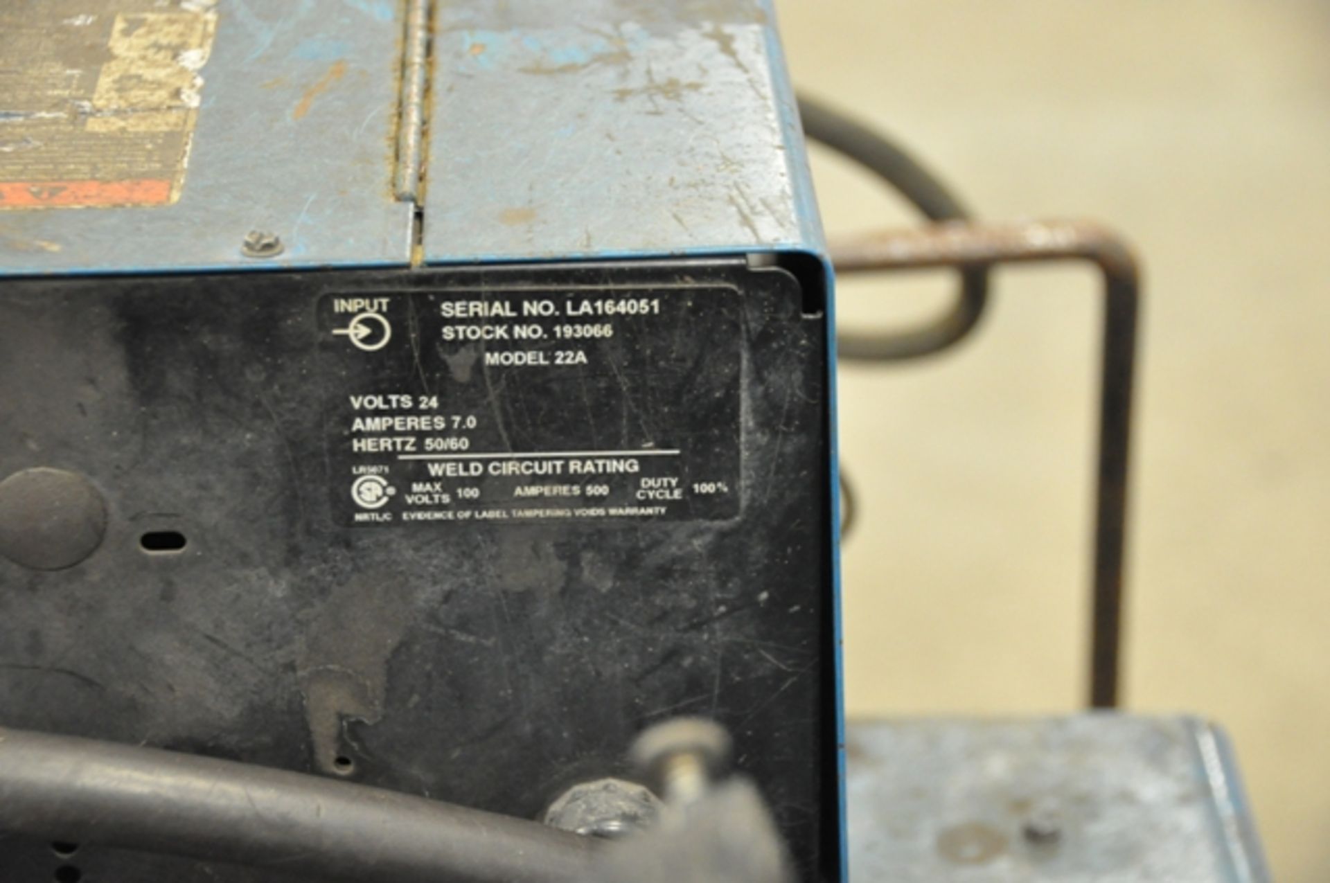 2000 MILLER MIG WELDER, SN. LA159337, MODEL CP-302 WITH MILLER 22A WIRE FEEDERS, SN. LA164051 , - Image 5 of 7