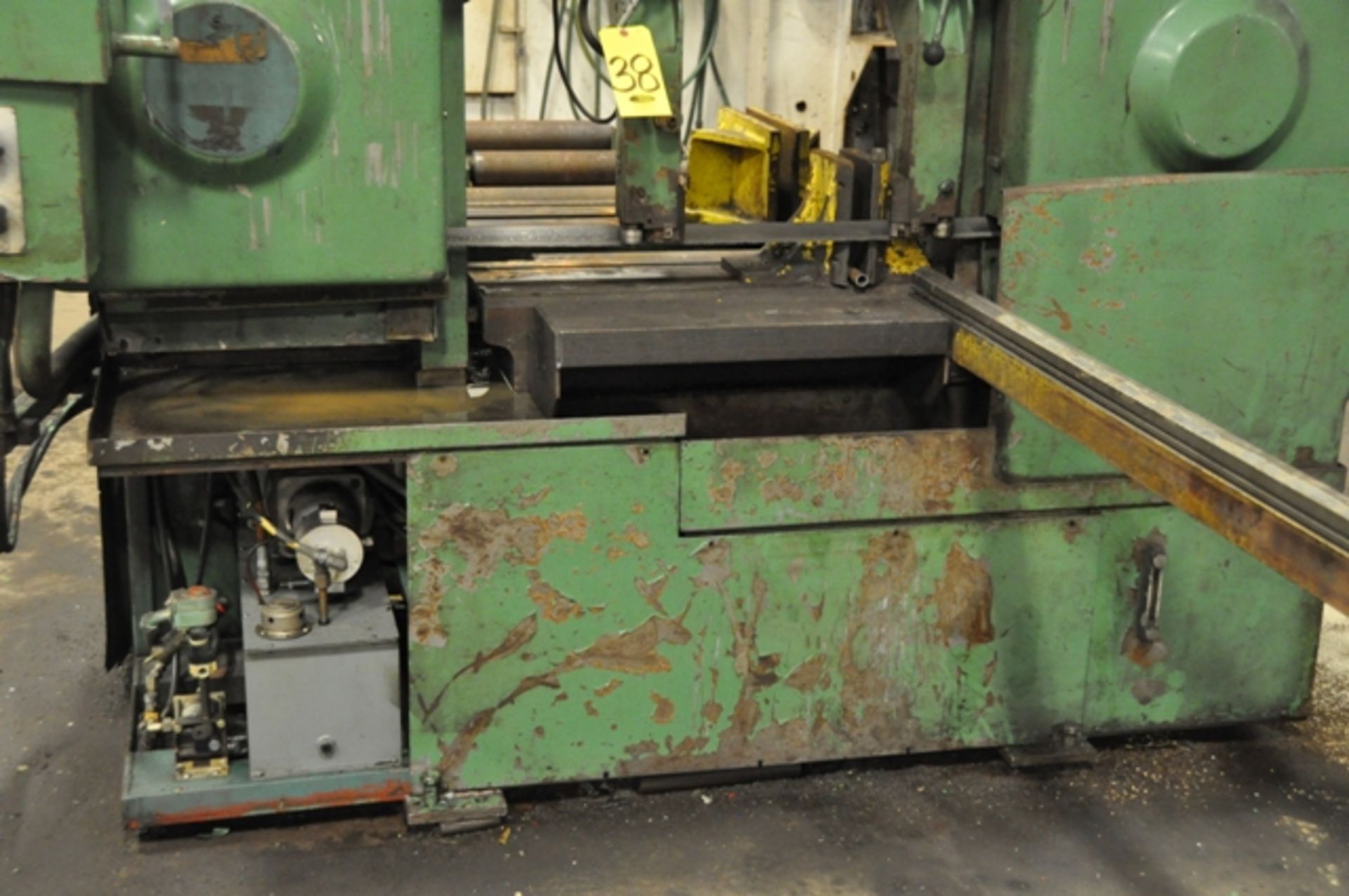 WELLS HORIZ. BAND SAW, SN. 1445, NEW 1974, MODEL 14, 15" X 18", 1-1/4" BLADE, HYDRAULIC BAR FEED, - Image 2 of 8