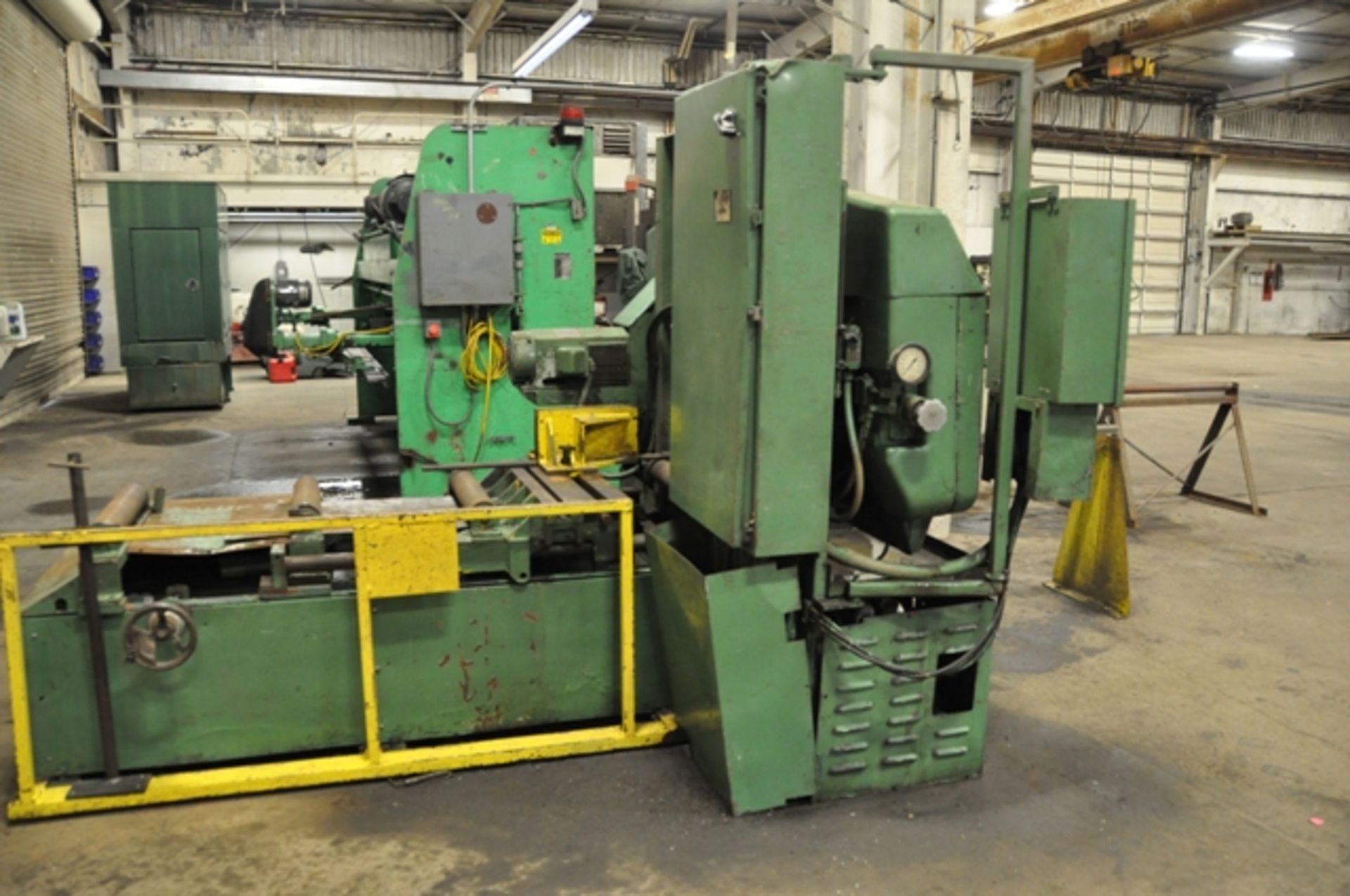 WELLS HORIZ. BAND SAW, SN. 1445, NEW 1974, MODEL 14, 15" X 18", 1-1/4" BLADE, HYDRAULIC BAR FEED, - Image 5 of 8